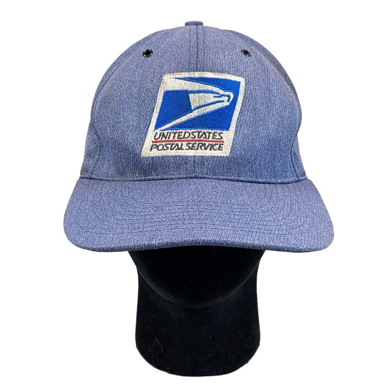 Vintage VTG USPS Made in USA Denim Snapback Adjustable Hat Medium Size ONE SIZE - 1 Thumbnail