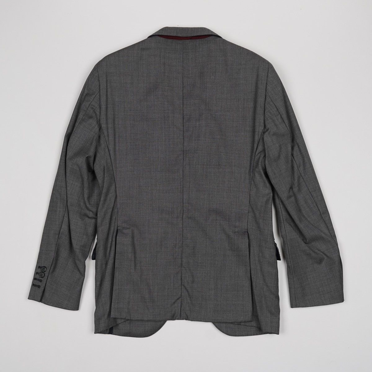 Hackett × Loro Piana Hackett Loro Piana Suit Grey Blazer Jacket Size 38R - 9 Thumbnail