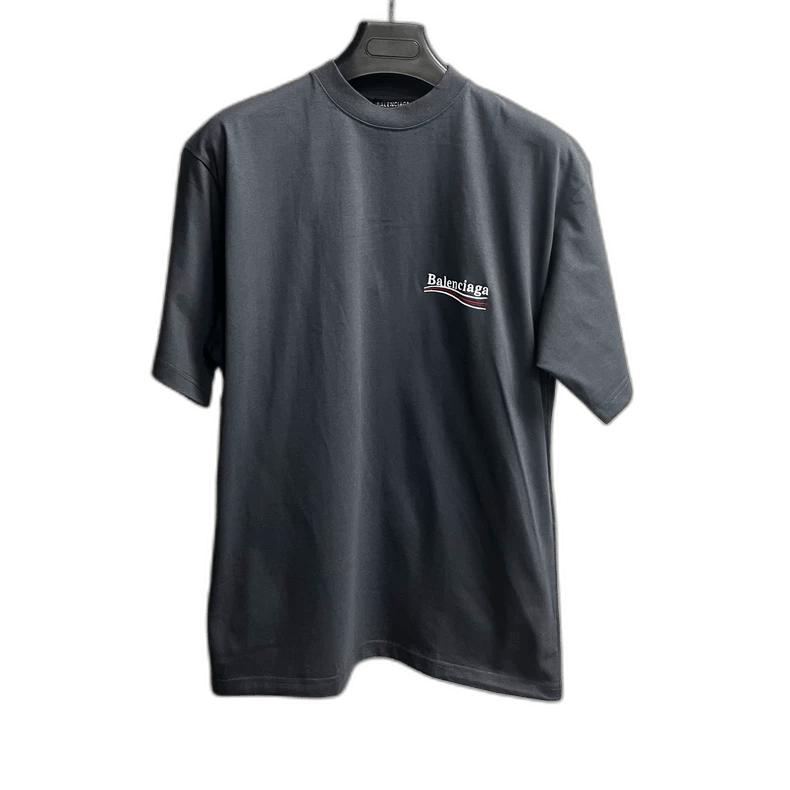 Balenciaga Balenciaga Black Gray Logo Short Sleeve T-Shirt Size US XXS / EU 40 - 1 Thumbnail