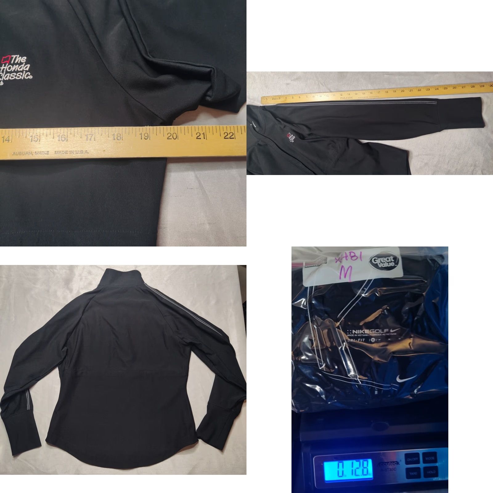 Nike NIKE GOLF THE HONDA CLASSIC Women DRI-FIT 1/2 Zip Black Pullover Size M / US 6-8 / IT 42-44 - 9 Thumbnail