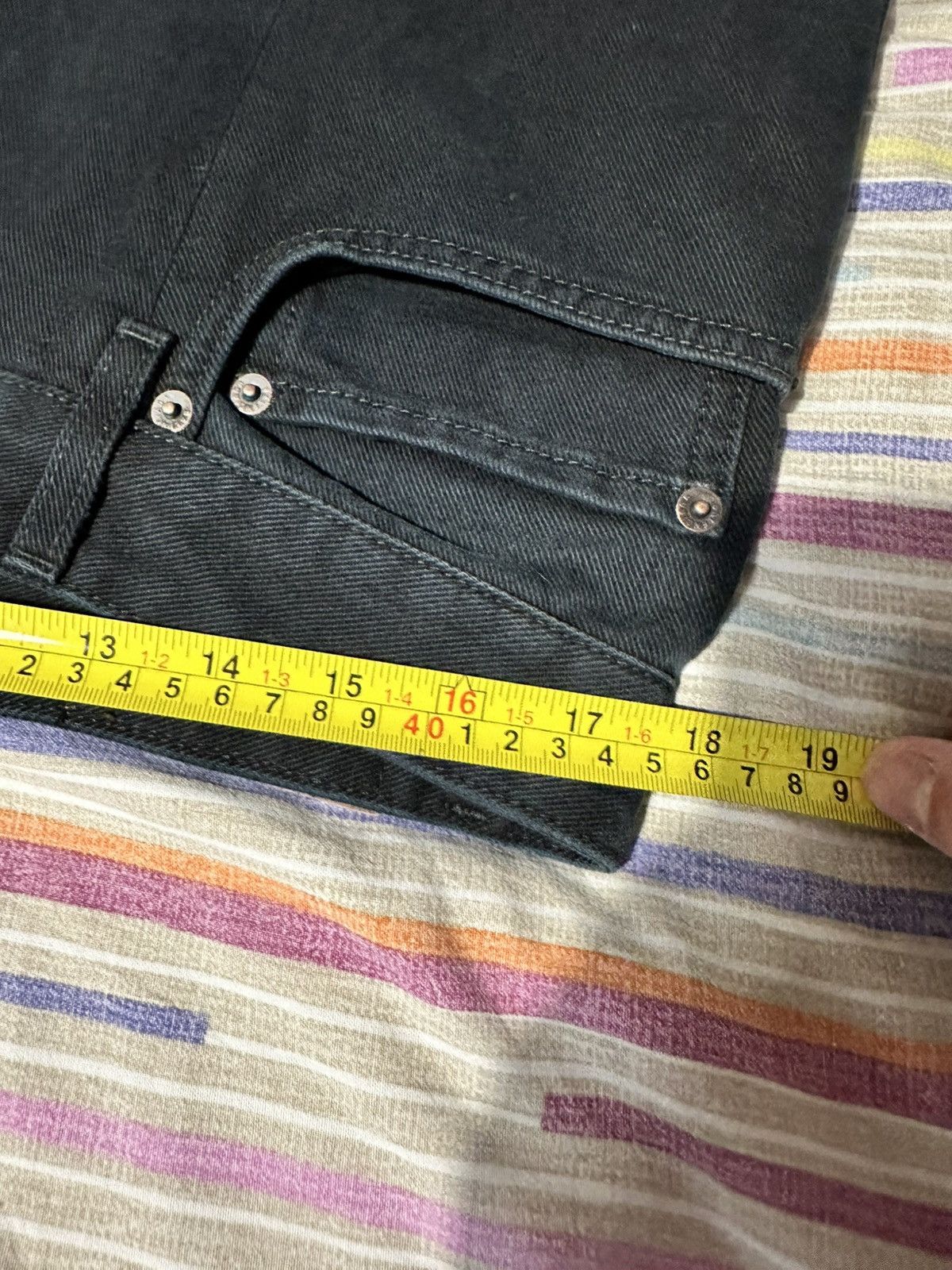 Balenciaga [M] 1550$ Black flared double knee jeans Size US 31 - 16 Thumbnail
