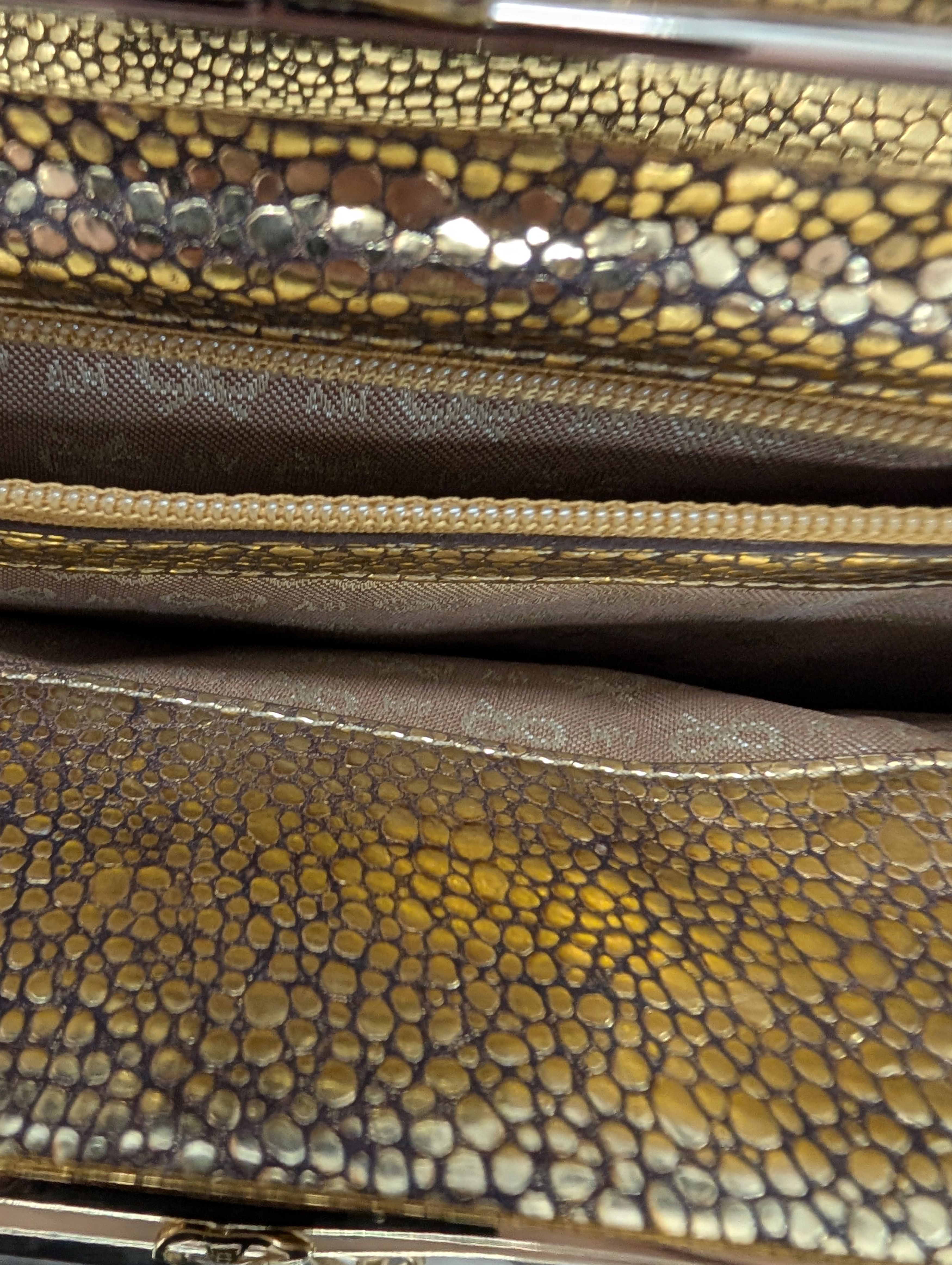 Anya Hindmarch Anya Hindmarch Gold Shiny Clutch Size ONE SIZE - 9 Thumbnail