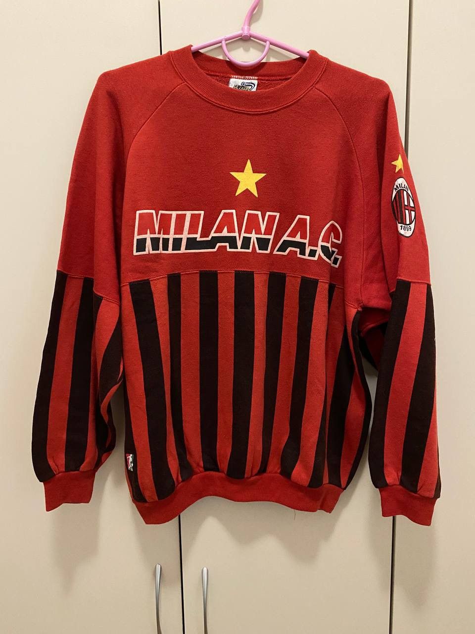 Vintage AC Milan 1990 1991 Le Felpe Dei Grandi M Pullover Jumper Size US L / EU 52-54 / 3 - 1 Thumbnail