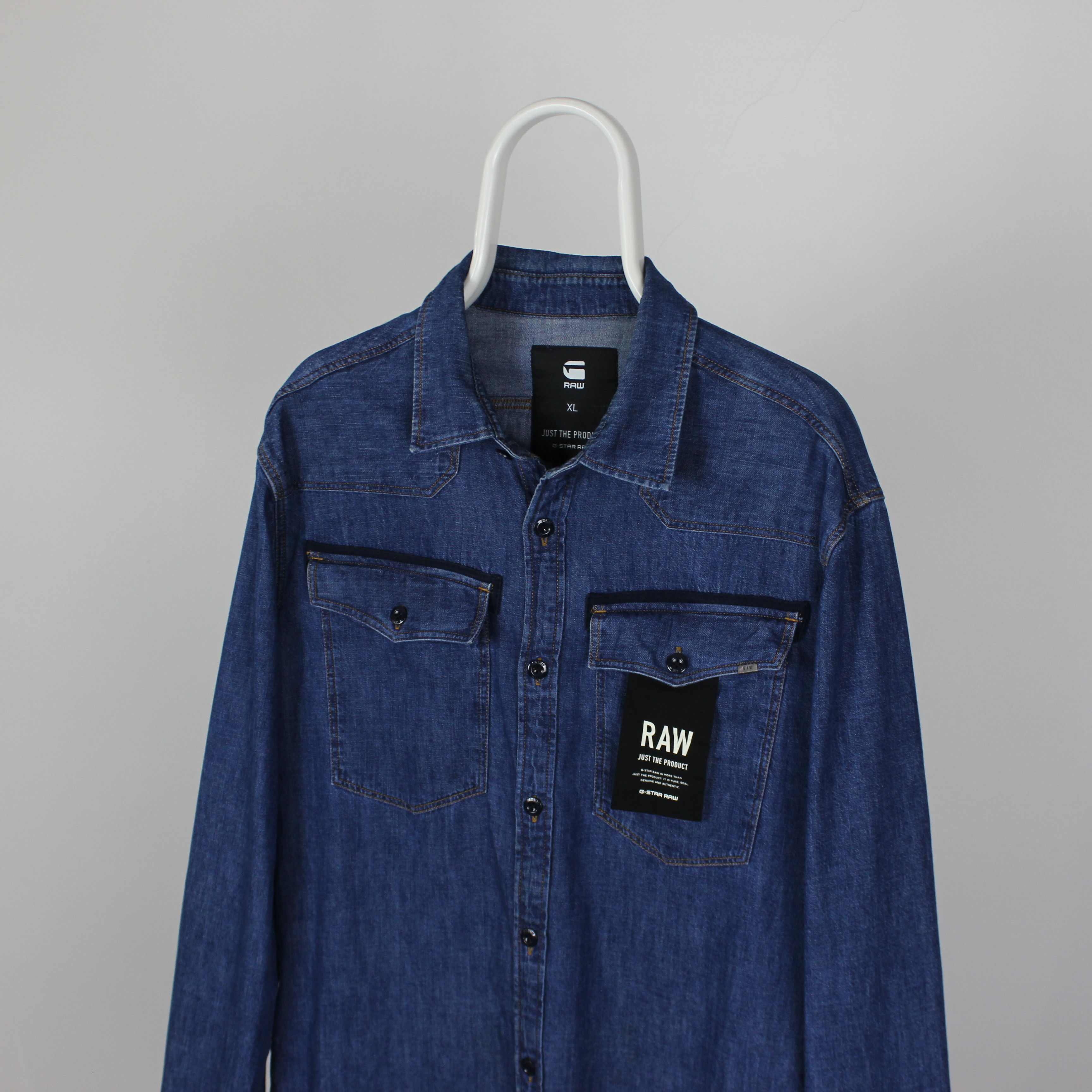 G-Star G-Star Raw Overhemd Aged Denim - XL heavy shirt Size US XL / EU 56 / 4 - 1 Thumbnail