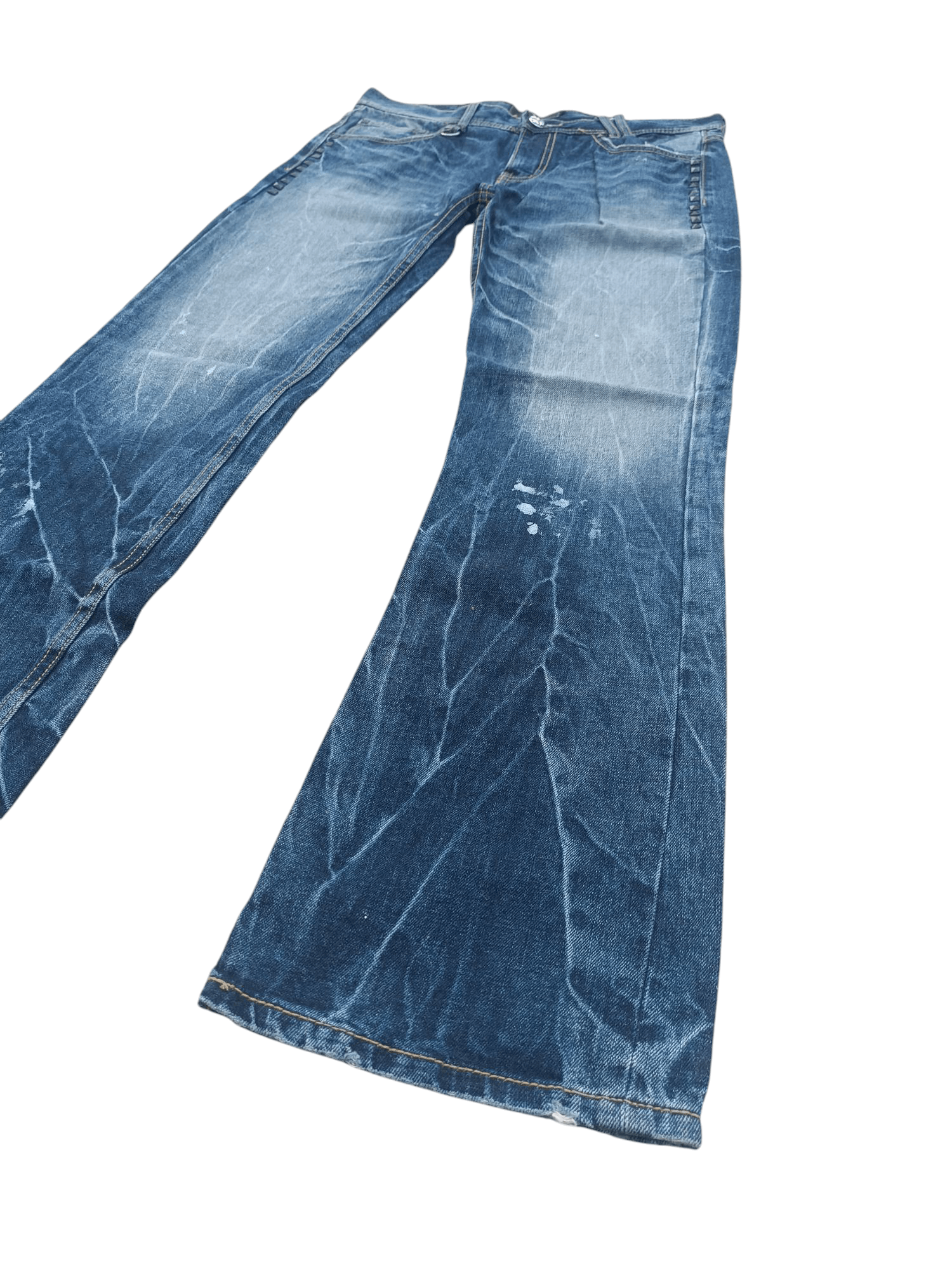 Japanese Brand × Seditionaries FIRE 🔥 Japanese Painted Faded Flare Stud Jeans 🔥 E065 Size US 34 / EU 50 - 5 Thumbnail