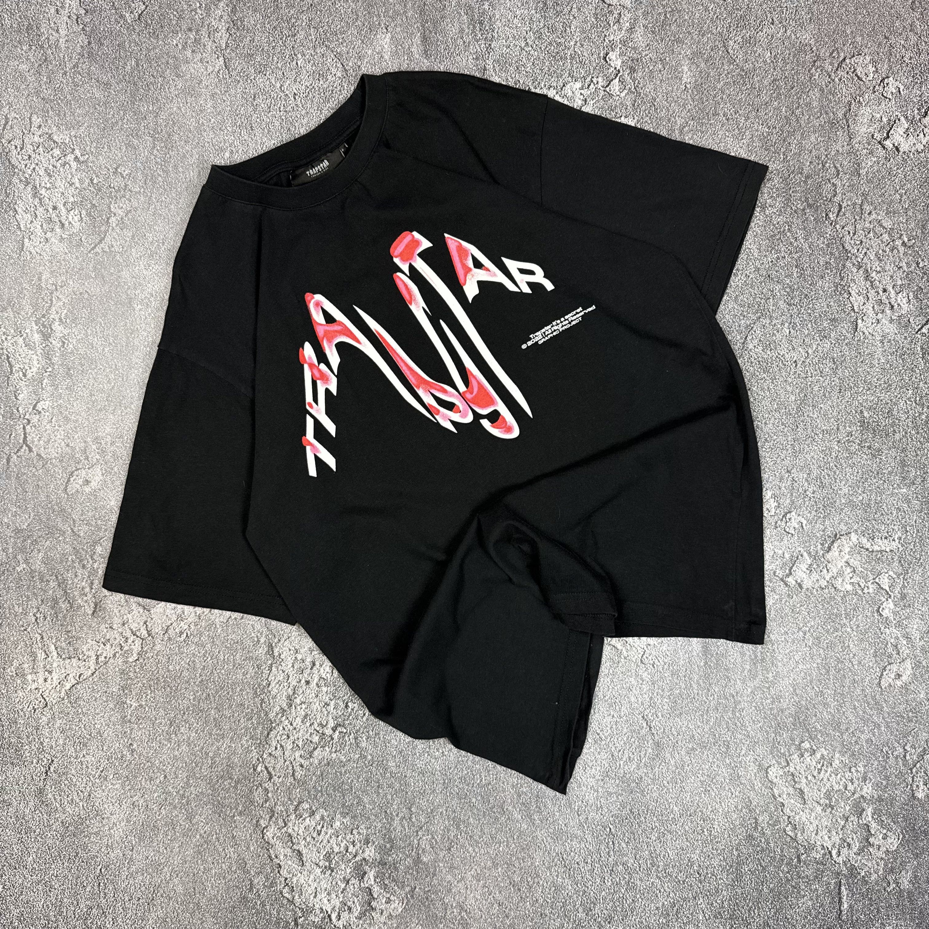 Trapstar London Trapstar black t-shirt with logo pink 2022 graphic project Size US L / EU 52-54 / 3 - 1 Thumbnail