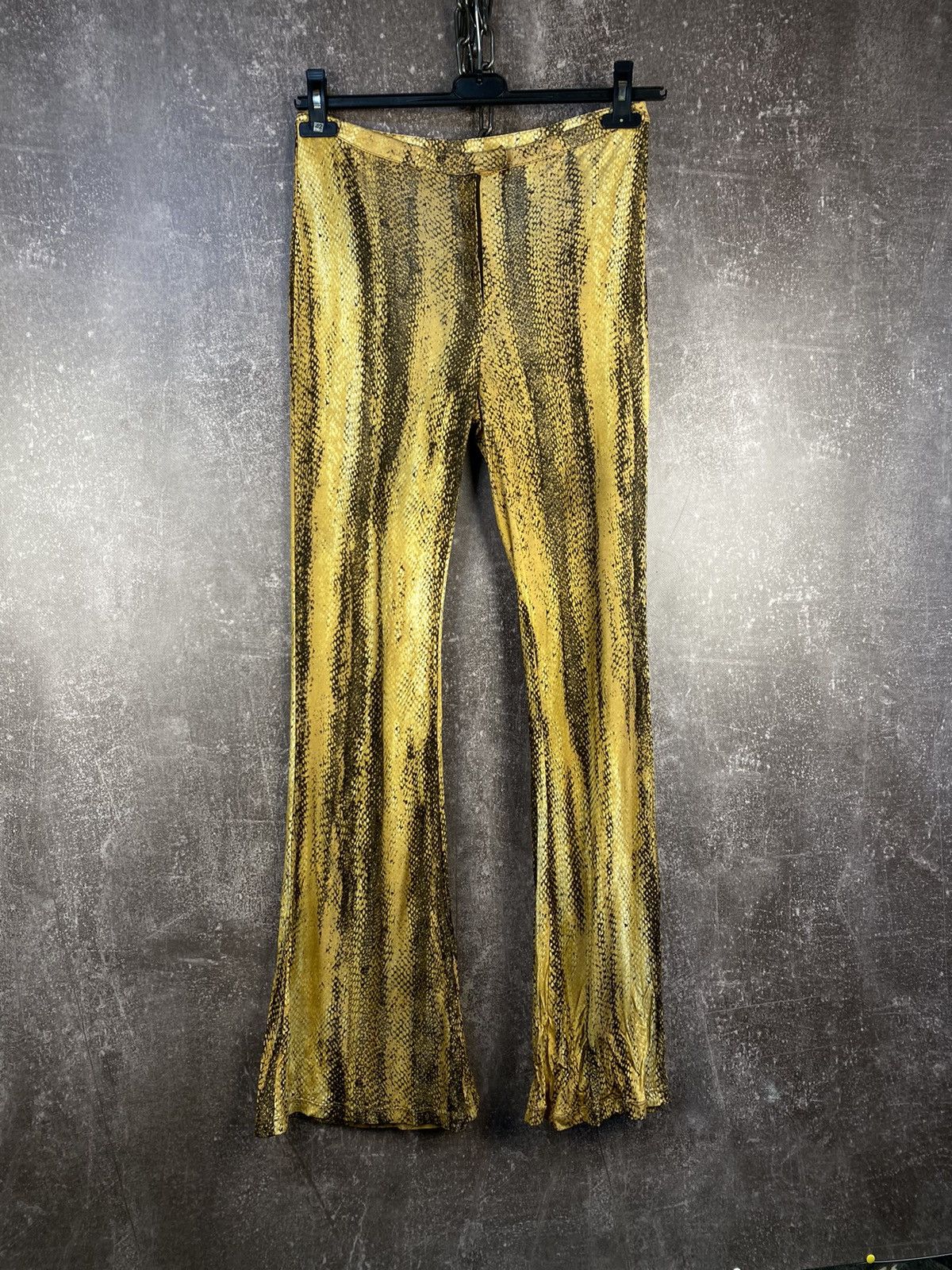 If Six Was Nine × Just Cavalli × Vintage Roberto Just Cavalli Women Snake Print Flared Jeans Pants Size 30" / US 8 / IT 44 - 1 Thumbnail