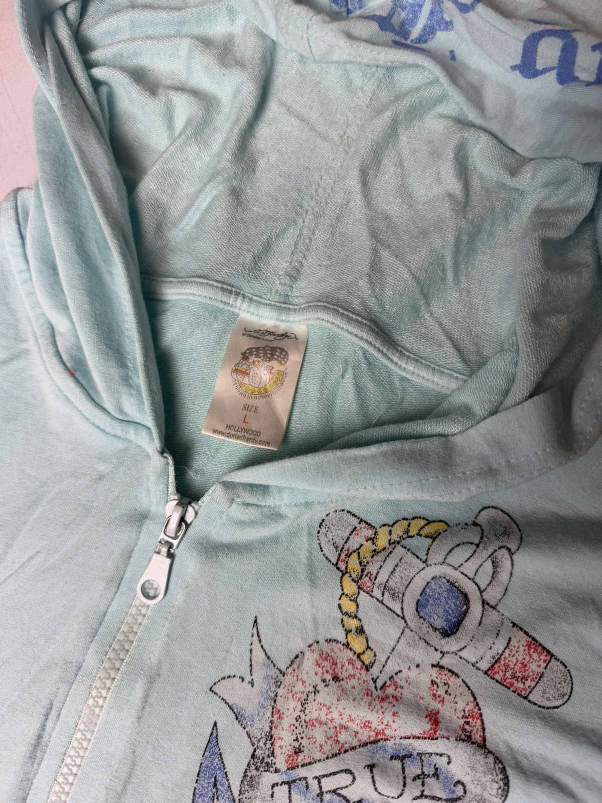 Christian Audigier × Ed Hardy × Vintage Ed Hardy Hoodie Y2K Vintage Size L / US 10 / IT 46 - 3 Thumbnail