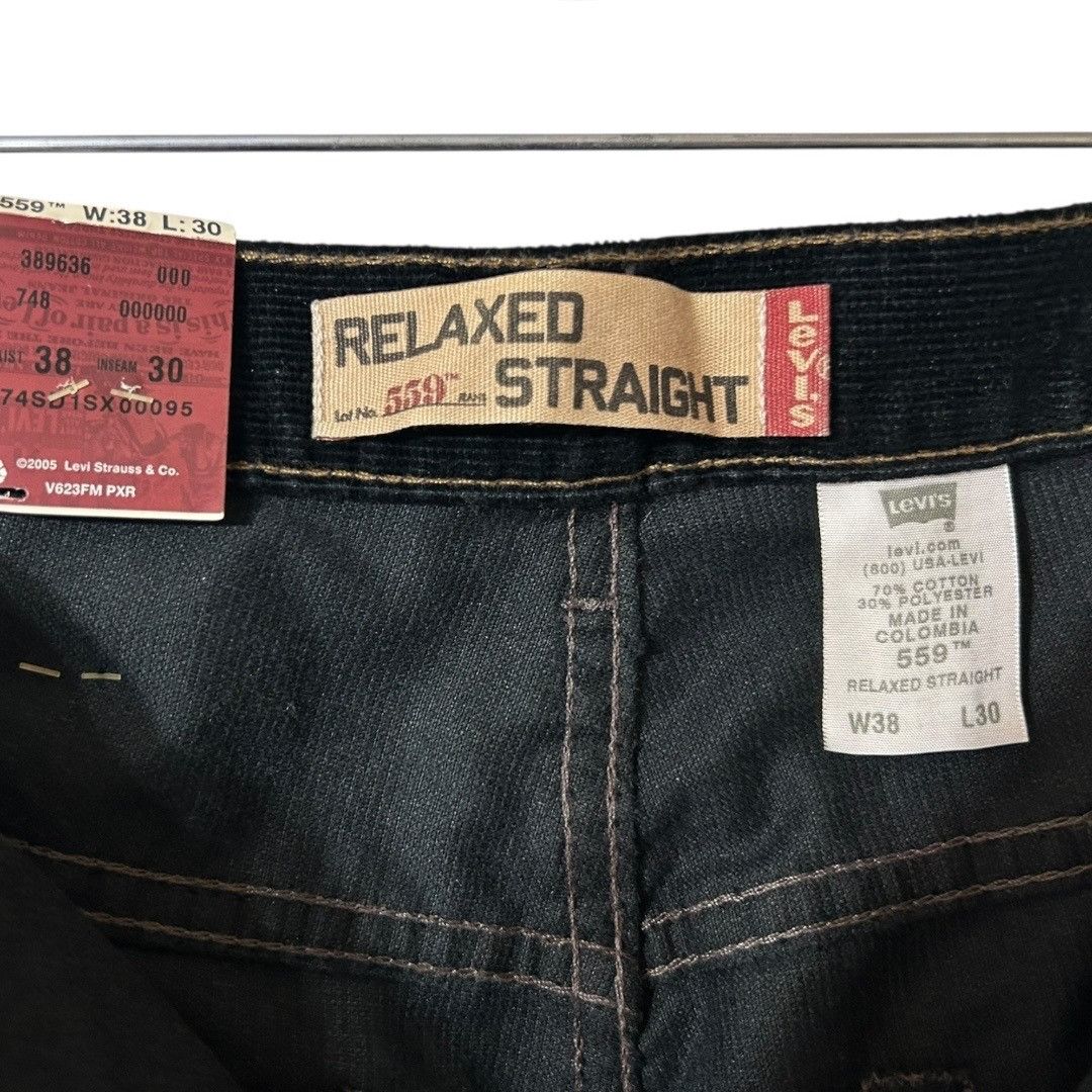 Levi's NWT Vintage Levi's Black Corduroy Pants 559 Relaxed Straight Size US 38 / EU 54 - 3 Thumbnail