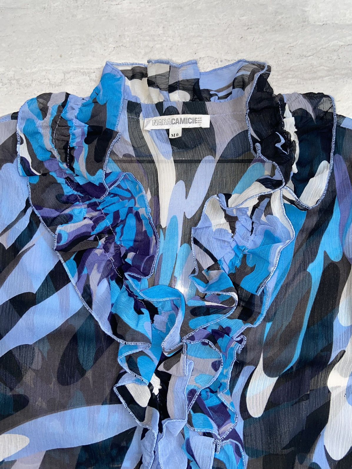 Designer × Japanese Brand NARA CAMICIE Patterned Blouse Size XS / US 0-2 / IT 36-38 - 5 Thumbnail