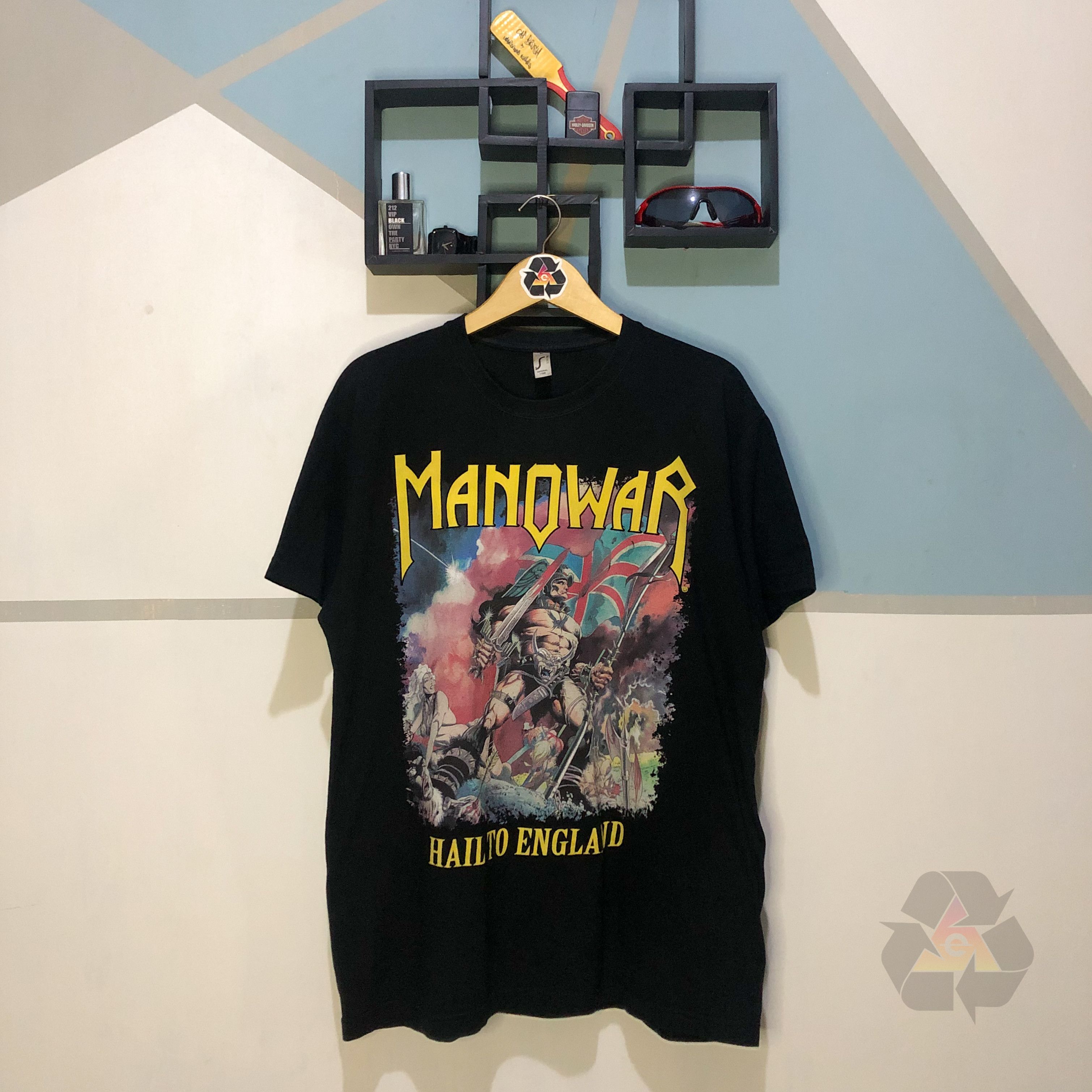 Band Tees Vintage Manowar Hail to England Death to False Heavy Metal Size US XL / EU 56 / 4 - 2 Thumbnail