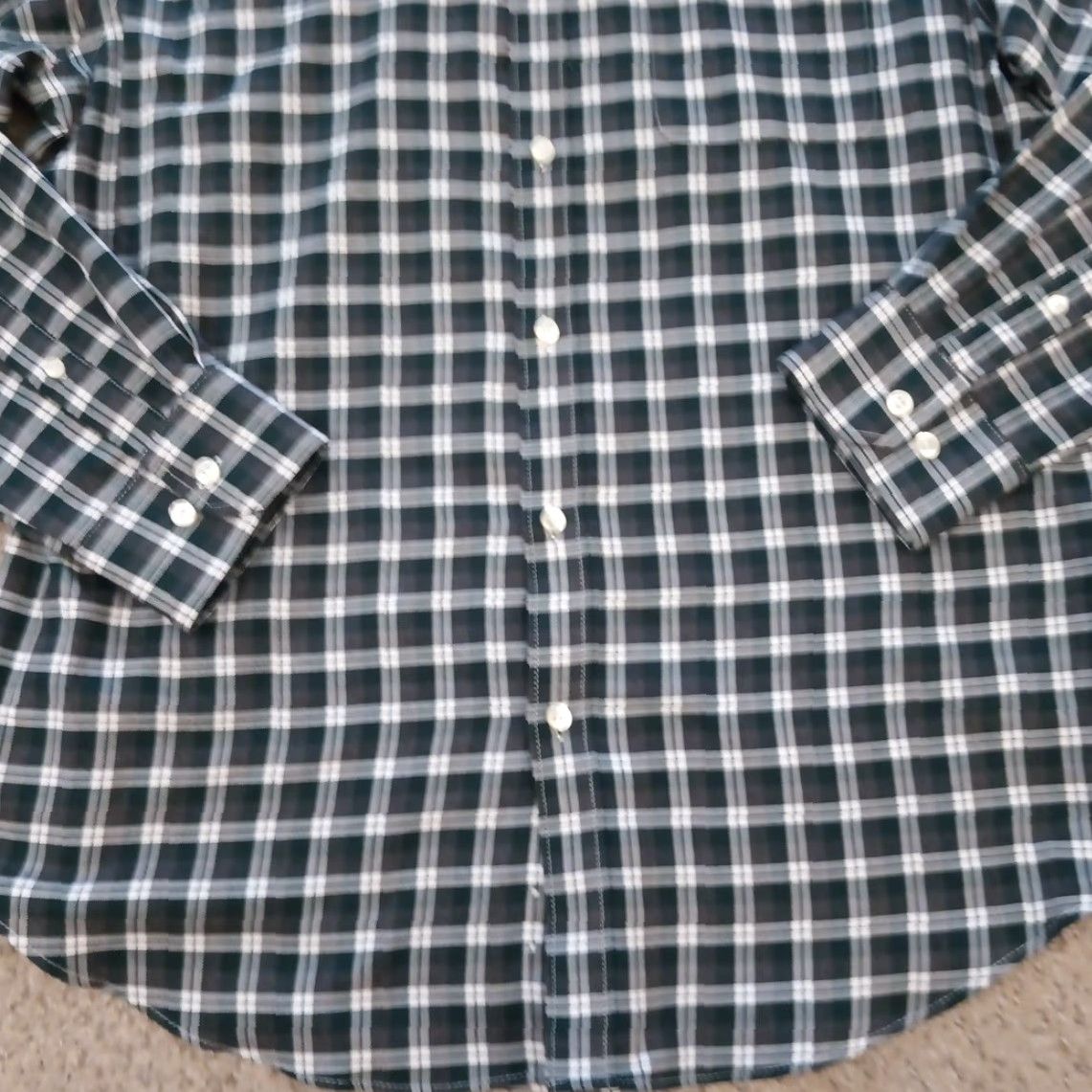 Van Heusen Van Heusen Shirt Mens Medium Green Plaid Long Sleeve Button-Down Button-Up Collared Cotton Blend Size US M / EU 48-50 / 2 - 3 Thumbnail