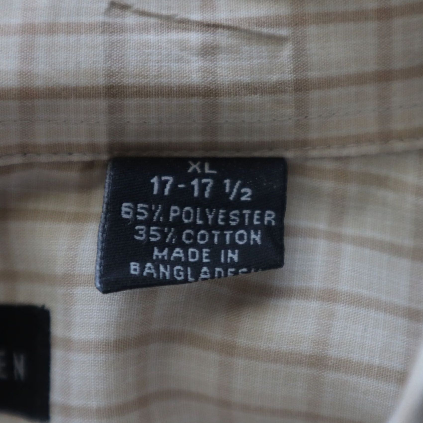 Van Heusen Van Heusen Shirt Mens XL Beige Plaid Pocket Button-Down Long Sleeve Size US XL / EU 56 / 4 - 8 Thumbnail