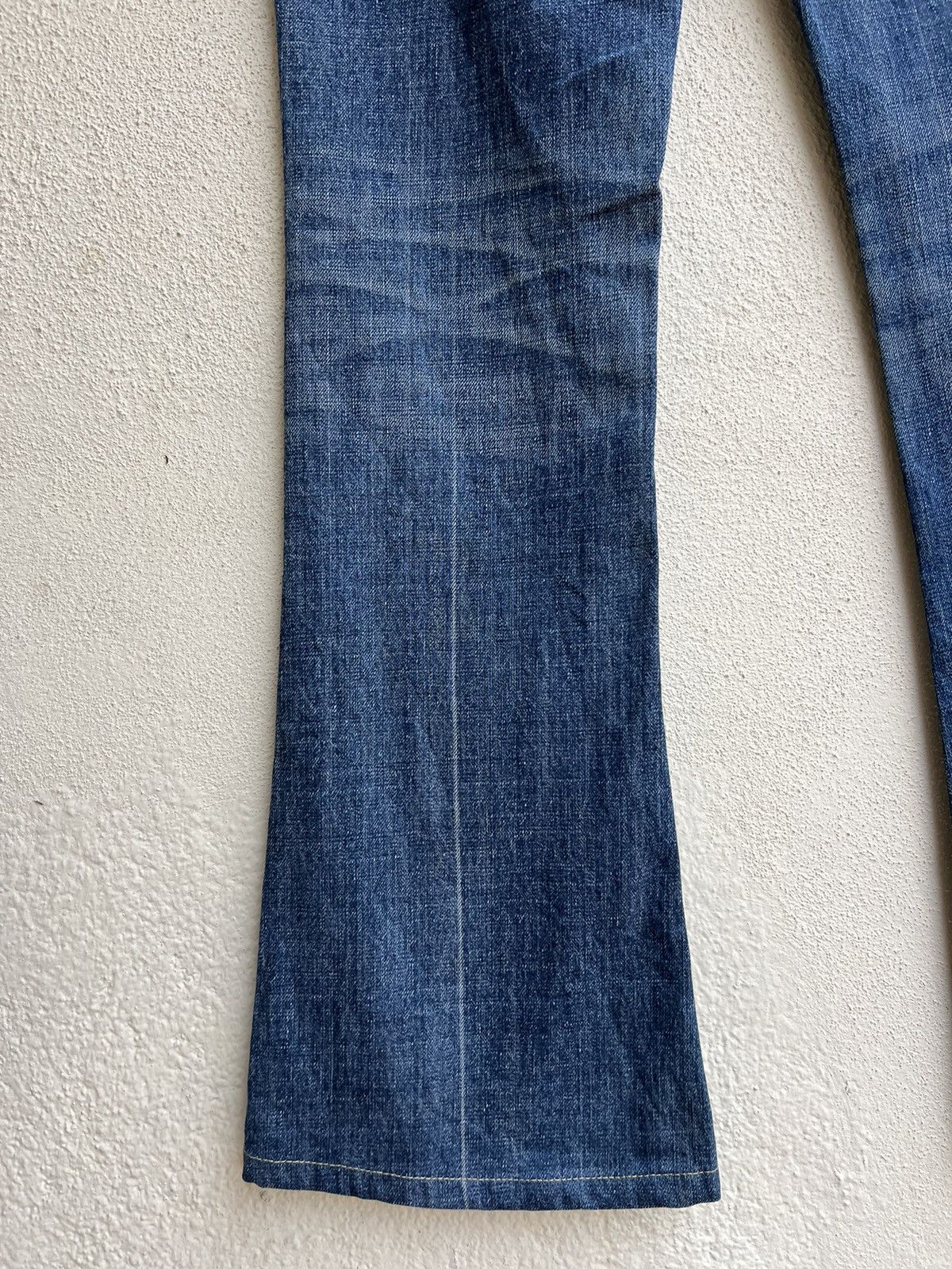 Fragment Design Vintage Vanquish Gold Fade Muddy Blue Denim Flare Jeans Size US 29 - 15 Thumbnail