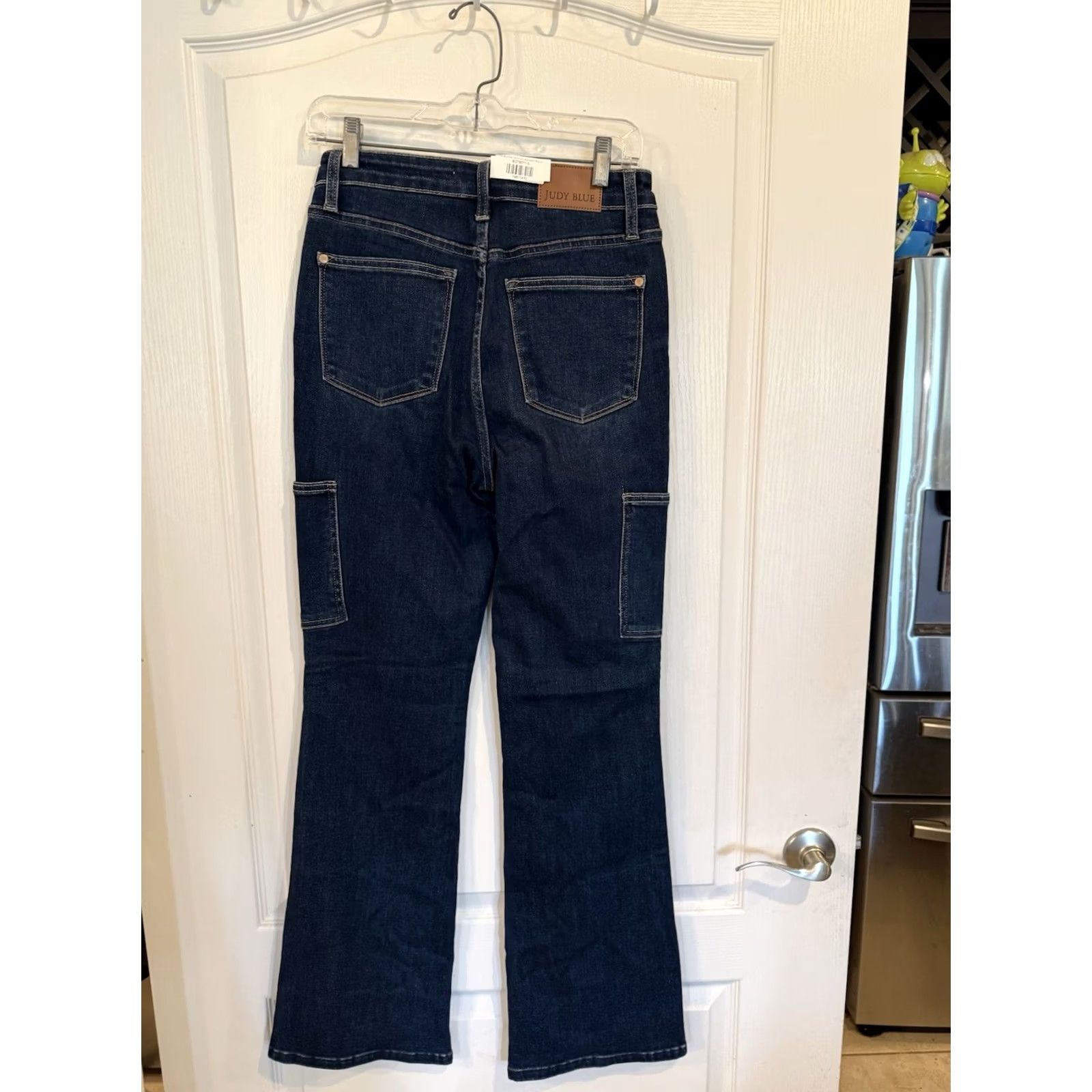 Vintage VINTAGE Judy Blue High Rise dark wash denim Cargo Pocket Bootcut Jeans 27 new w tags Women Boots? Size 27" / US 4 / IT 40 - 2 Thumbnail