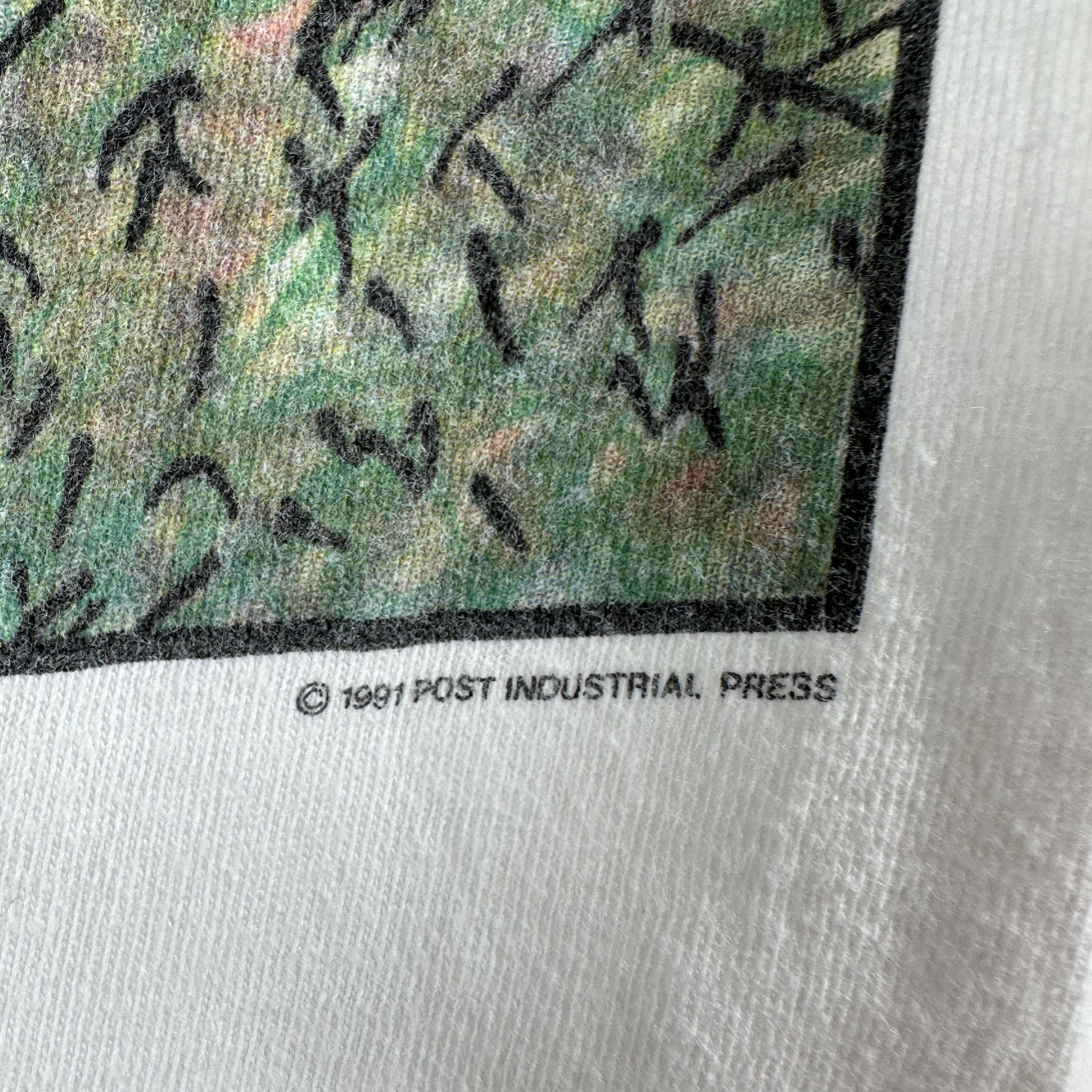 Vintage 1991 Richard Stine A Romantic Enters The World Art T-shirt Size US XL / EU 56 / 4 - 7 Thumbnail