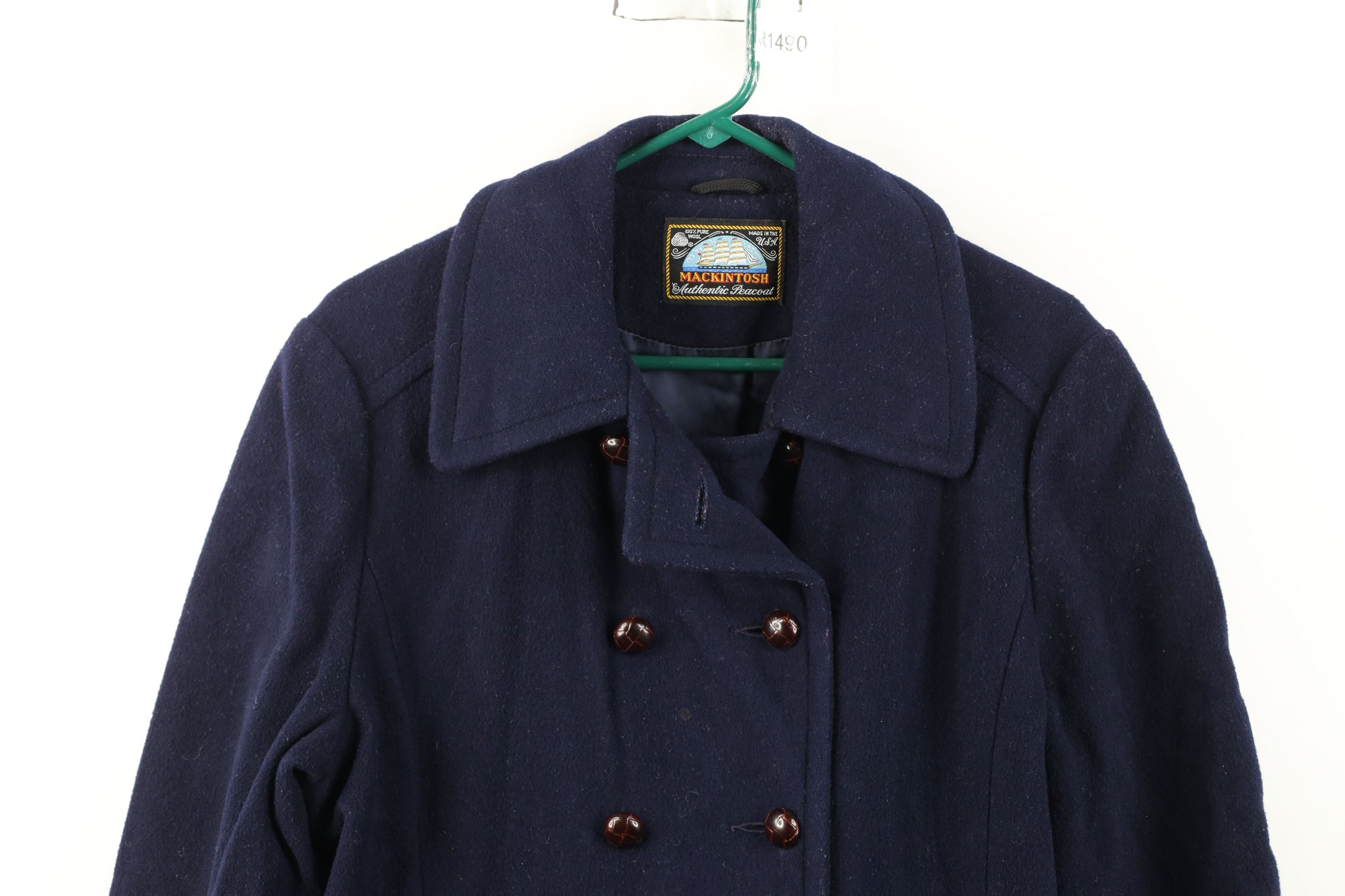 Vintage Vintage 70s Double Breasted Wool Peacoat Jacket Blue USA Size XXL / US 16-18 / IT 52-54 - 2 Thumbnail