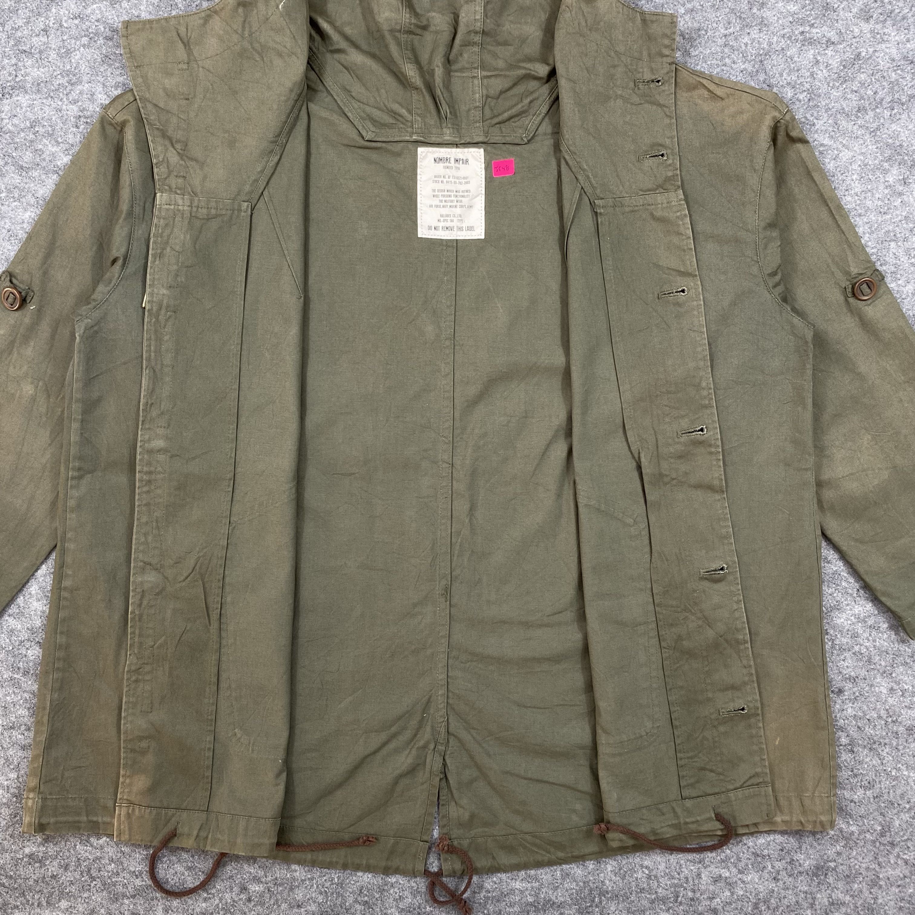Japanese Brand Nombre Impair Military Hooded Deck Jacket Japanese-J648 Size US L / EU 52-54 / 3 - 3 Thumbnail