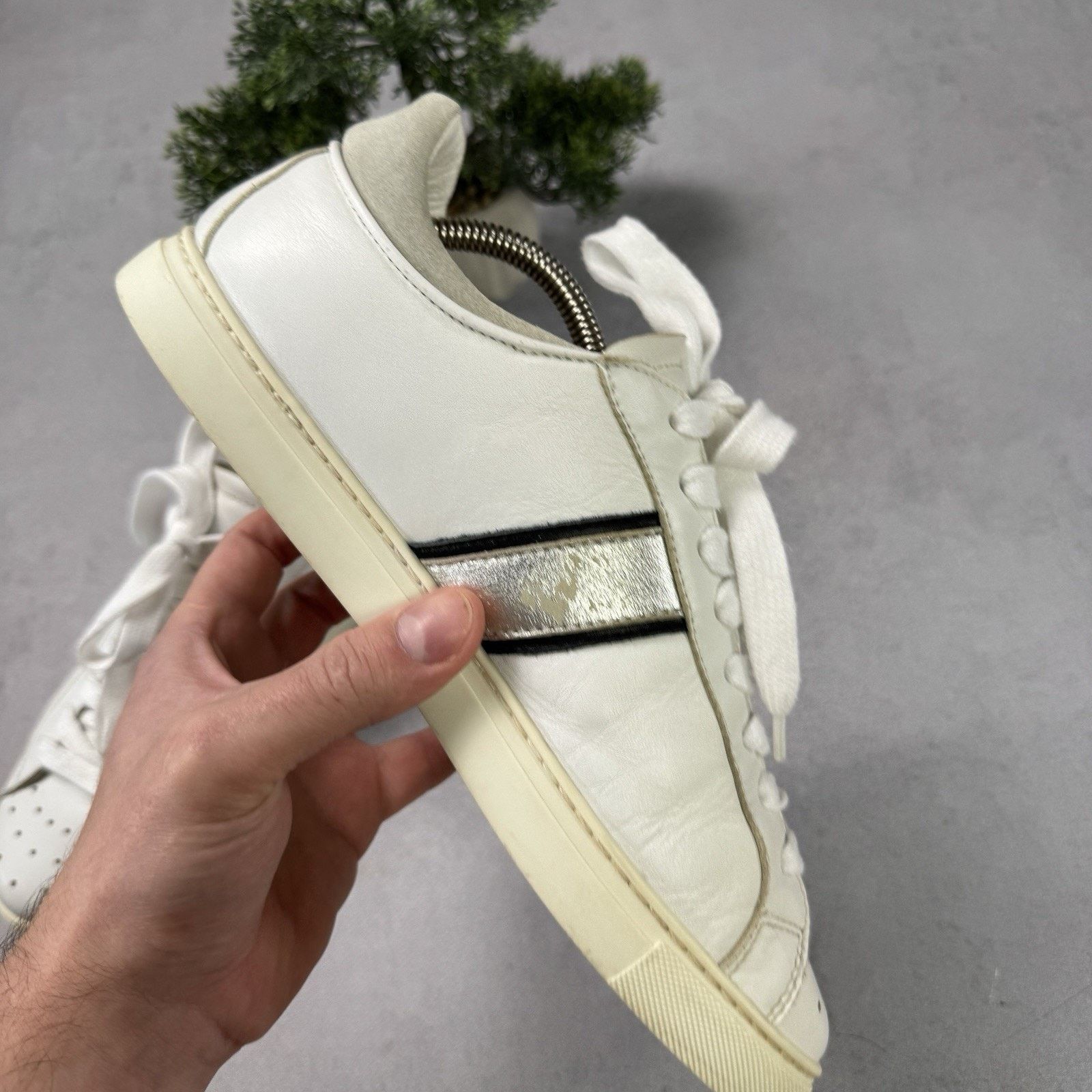 Dsquared2 Dsquared2 White Leather Low Top Sneakers Size 41 US 8 Men Size US 8 / EU 41 - 19 Thumbnail