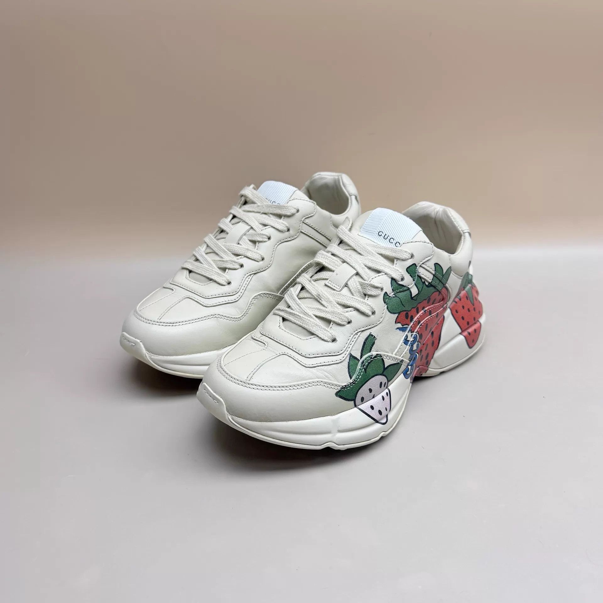 Gucci GUCCI Strawberry Print Dad Shoes Women's 35 95 New Size US 4.5 / IT 34.5 - 1 Thumbnail