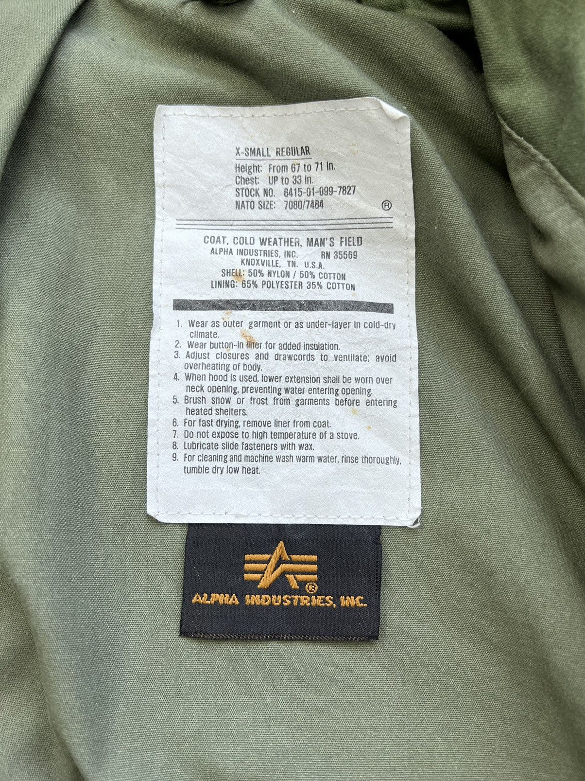Alpha Industries × Vintage !!OFFER!! Vintage M65 Jacket Cold Weather Men Field Size US S / EU 44-46 / 1 - 8 Thumbnail