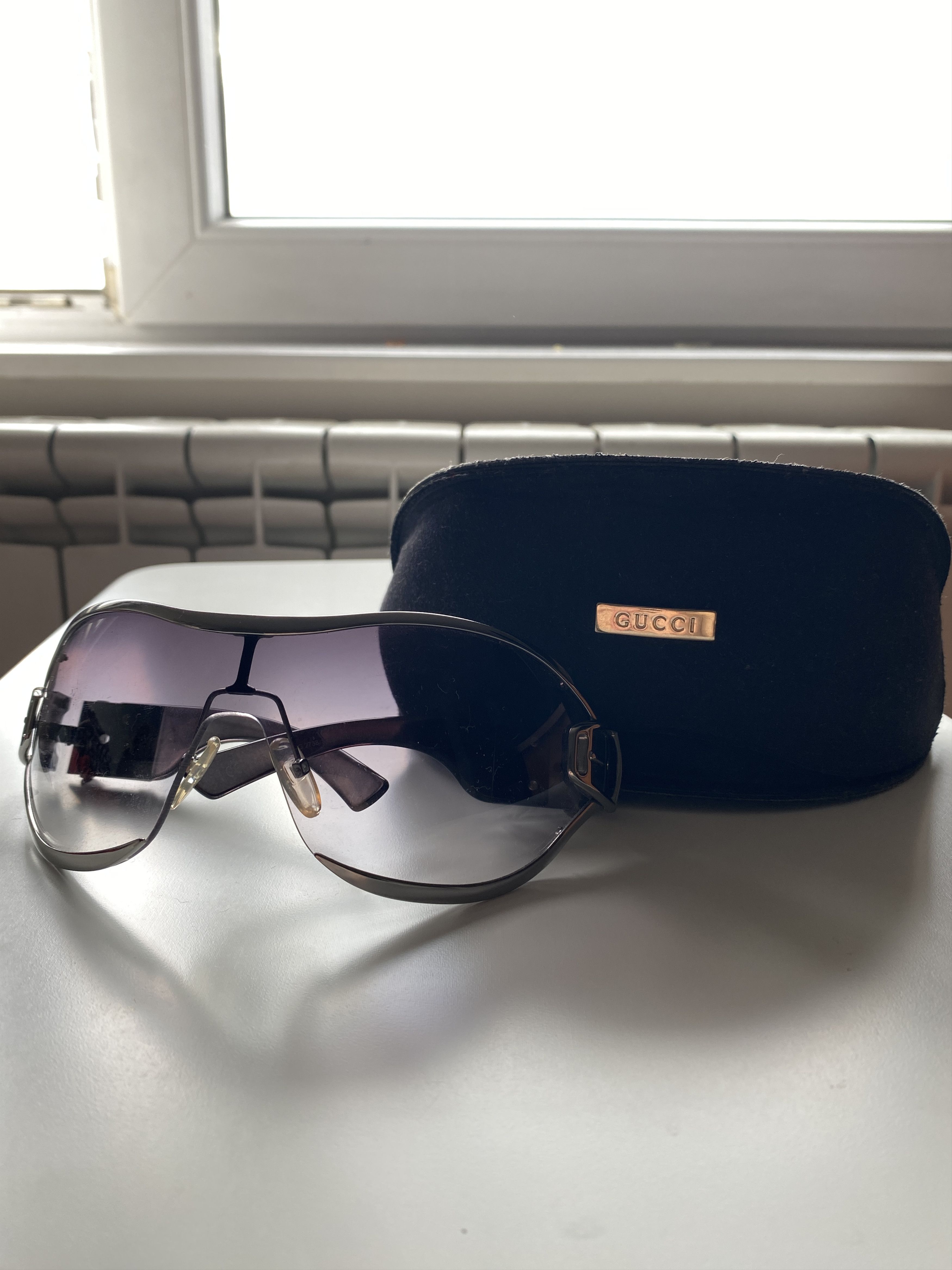Gucci Women\'s Sunglasses Vintage Y2K Shield Wrap Silver Purple Gradient GG2773/S Gucci Gucci Women main image 3