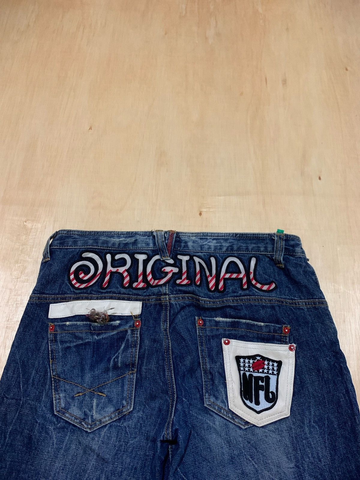 Hysteric Glamour × Japanese Brand × NFL Y2k Original NFL Short Jeans Size US 35 - 2 Thumbnail