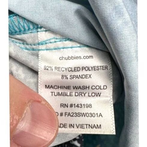 Chubbies Chubbies Board Shorts Men Large Teal Green Pineapple Print Lined Swim Trunks NEW Size US 33 - 6 Thumbnail