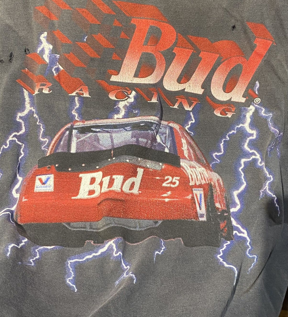 Budweiser × NASCAR × StraightFaded Nascar Tee Thunder Budweiser Ken Schrader 1995 Vintage 90’s Size US L / EU 52-54 / 3 - 6 Thumbnail