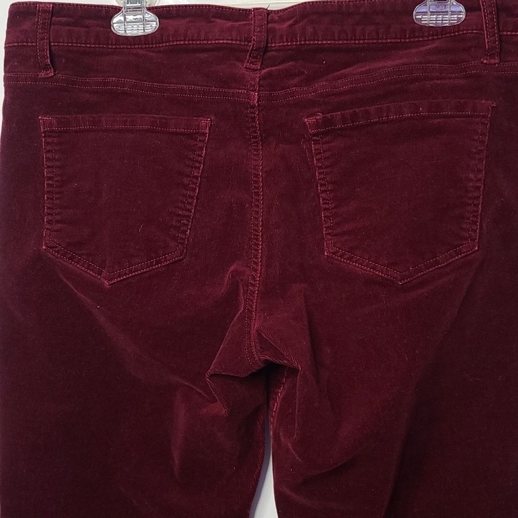 The Unbranded Brand Edyson Chelsea boot cut red purple corduroy pants sz 33S Size 33" - 6 Thumbnail