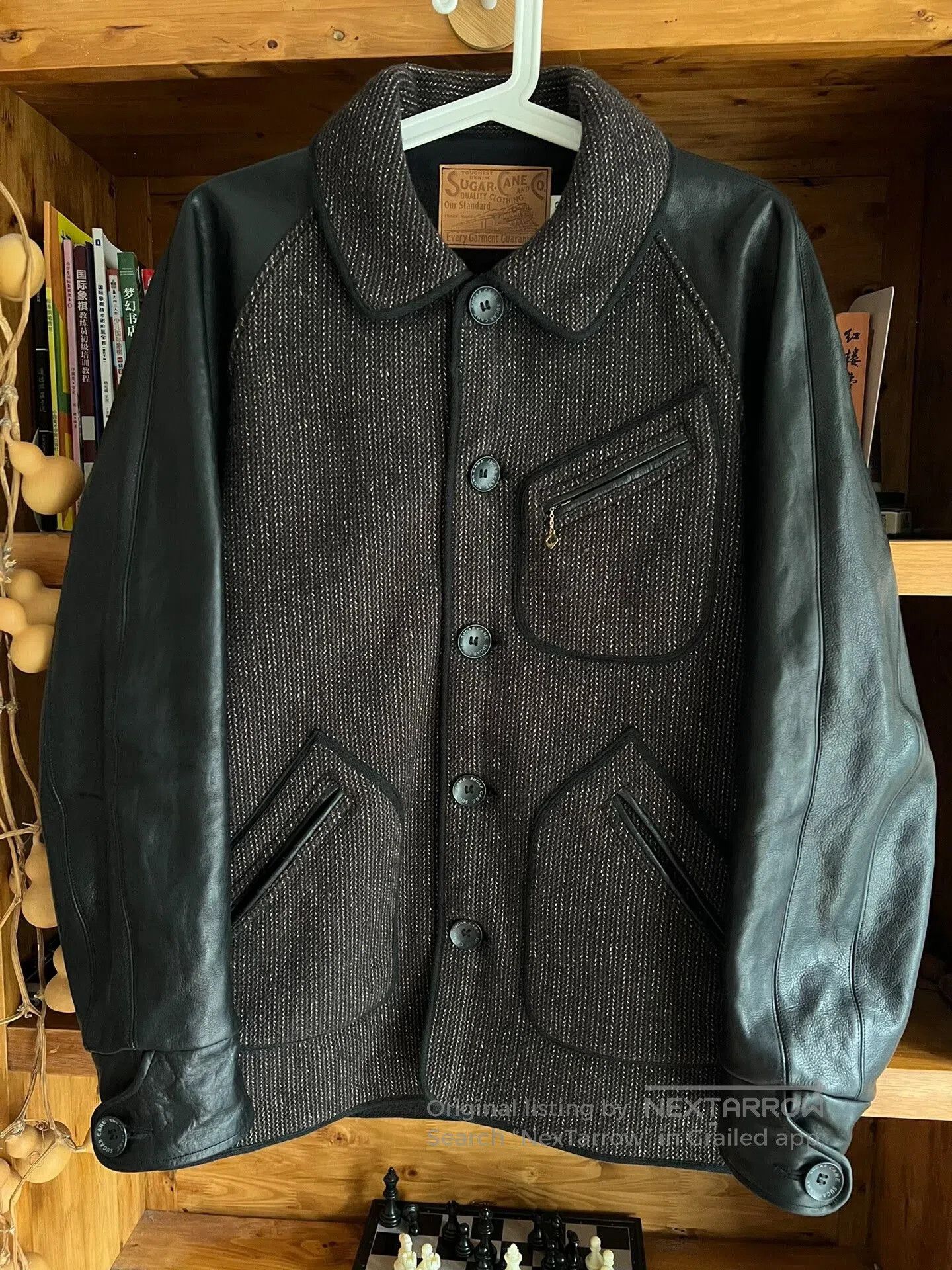 Sugar Cane wool leather jacket with vintage details. Size US M / EU 48-50 / 2 - 1 Thumbnail