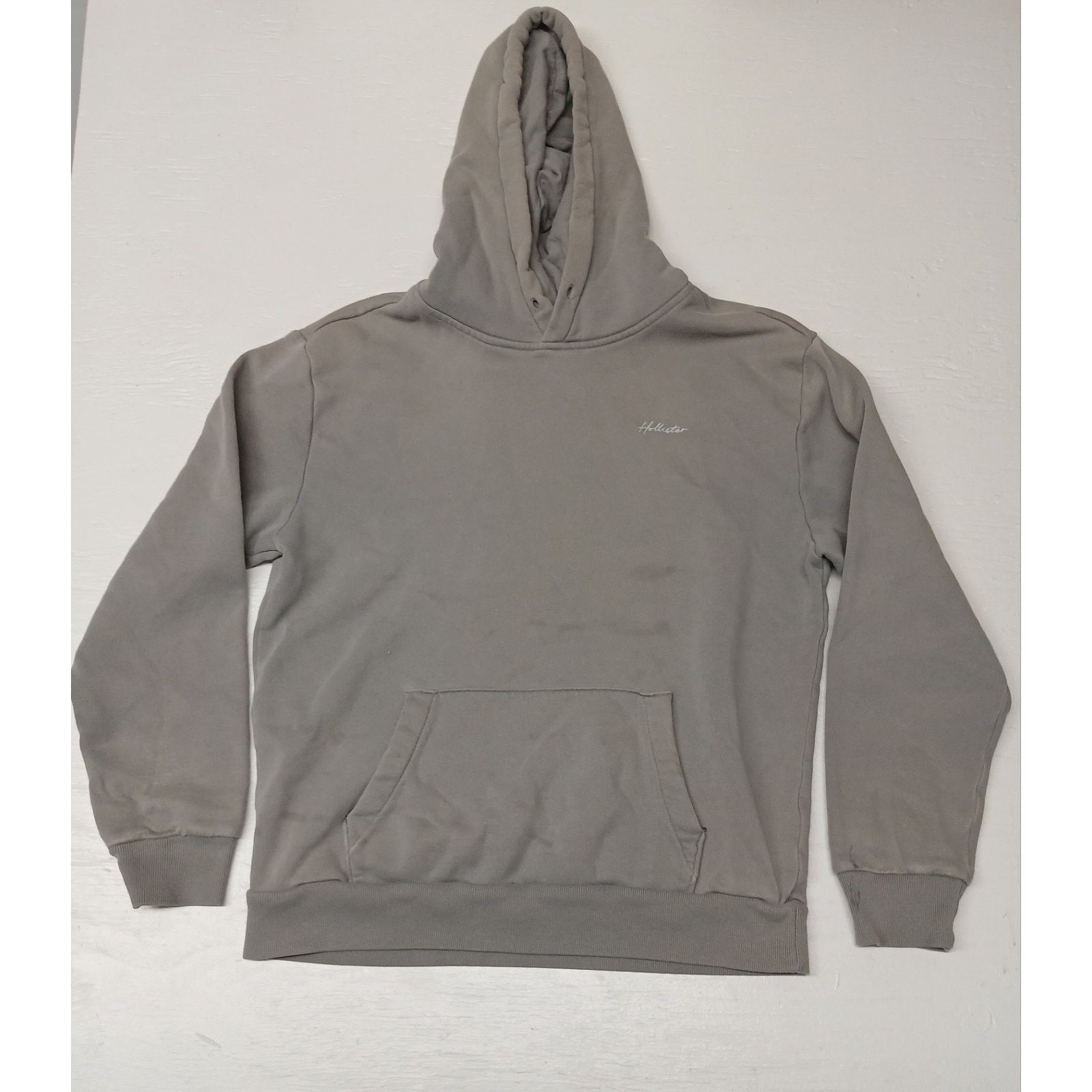 Hollister Hollister (Medium) Men's Gray Relaxed Fit Hoodie Sweatshirt Size M / US 6-8 / IT 42-44 - 1 Thumbnail