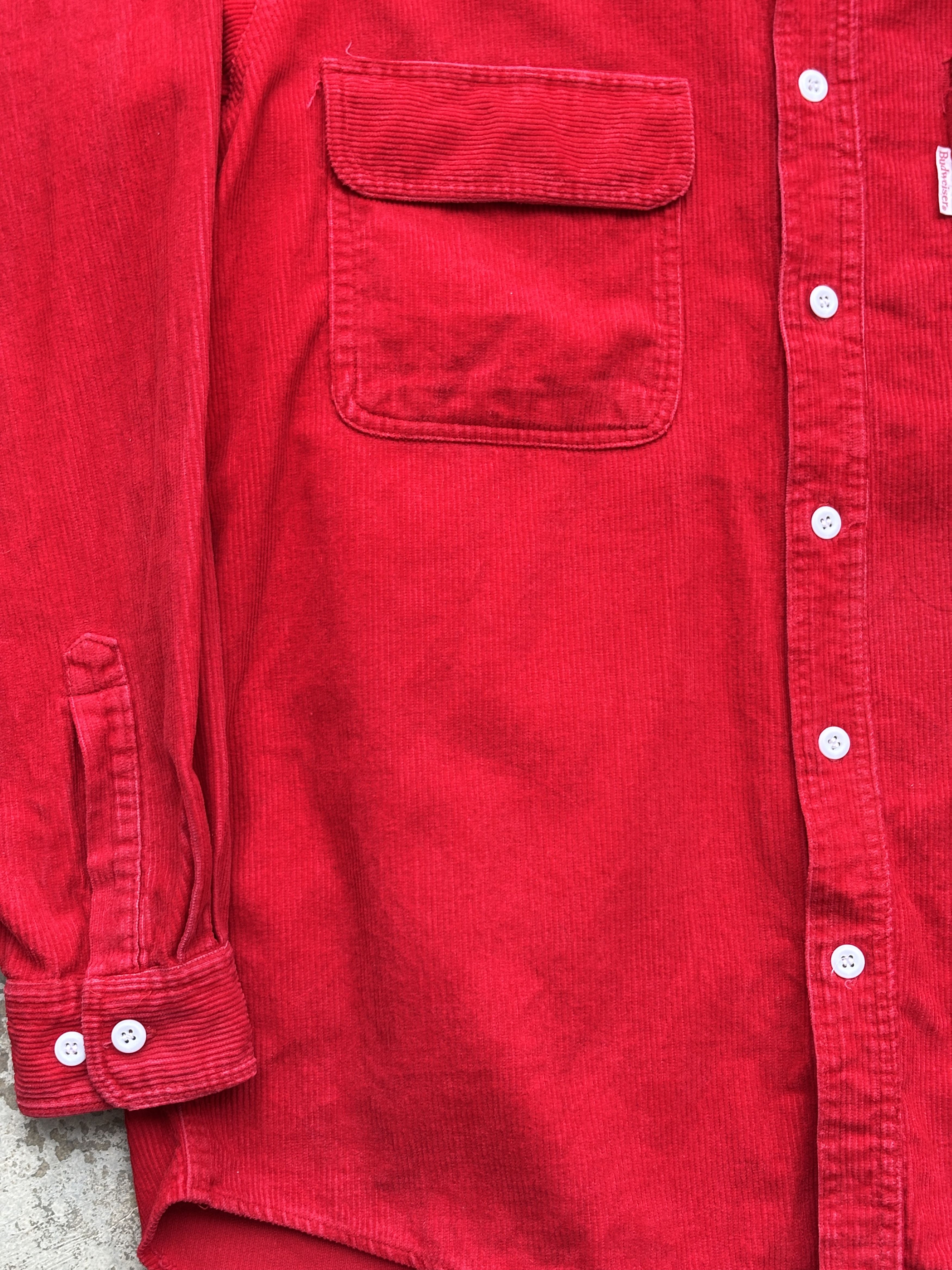 Budweiser Budweiser Red Corduroy Vintage Rare Shirt Size US M / EU 48-50 / 2 - 5 Thumbnail