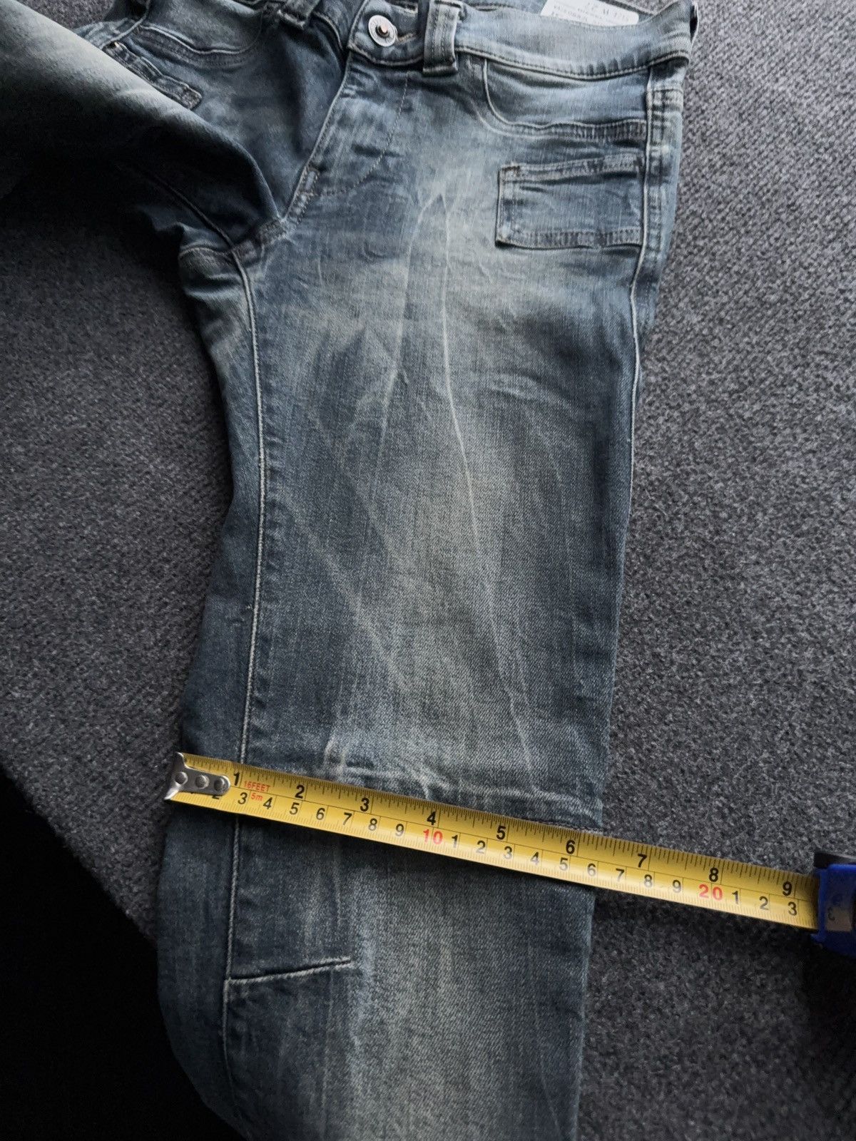 Diesel Diesel Jegonfire Opium 00s Y2K Faded Biker Skinny Jeans W27 Size 27" / US 4 / IT 40 - 23 Thumbnail