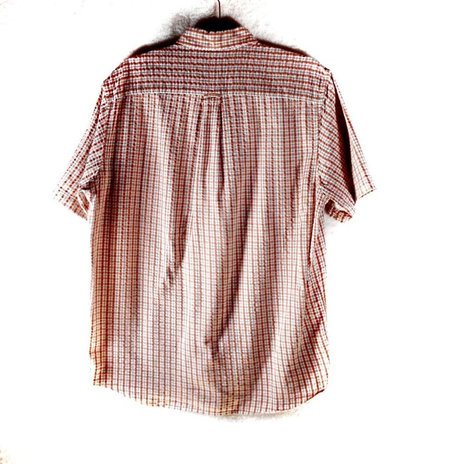 Eddie Bauer Eddie Bauer Orange Plaid Checkered Button Down Short Sleeve Size US M / EU 48-50 / 2 - 15 Thumbnail
