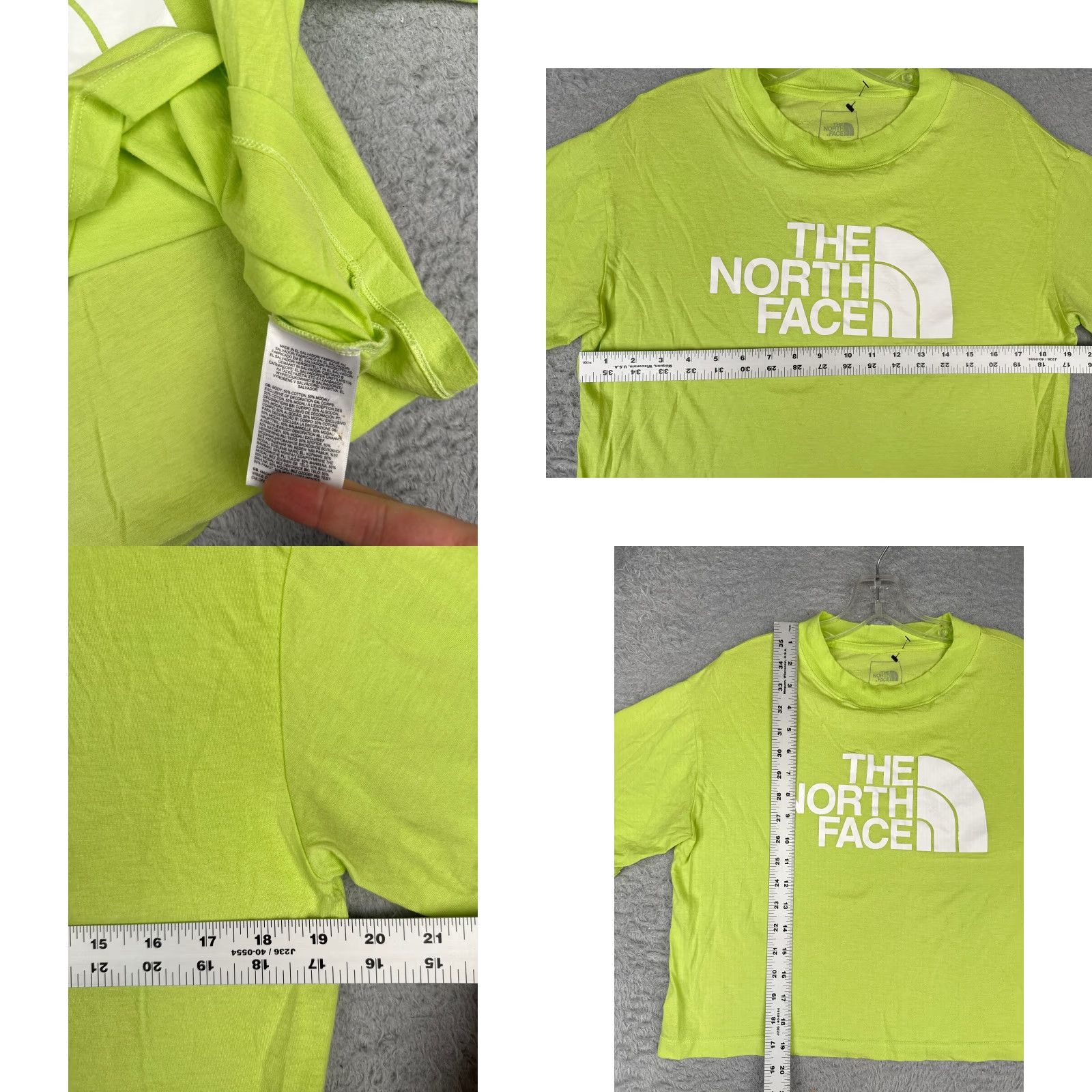 The North Face The North Face Shirt Women Medium Neon Green Crop Length Cotton Blend Crew Neck Size M / US 6-8 / IT 42-44 - 8 Thumbnail
