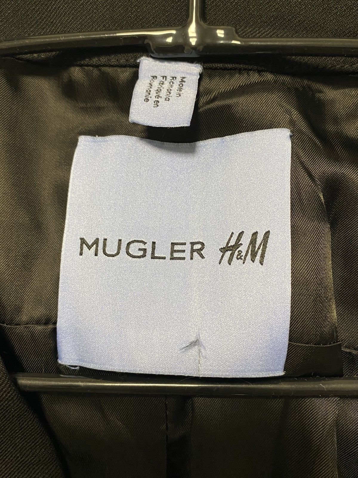 H&M × Mugler × Thierry Mugler Mugler X H&M HM Oversized Wool Blazer Jacket Black Size S / US 4 / IT 40 - 3 Thumbnail