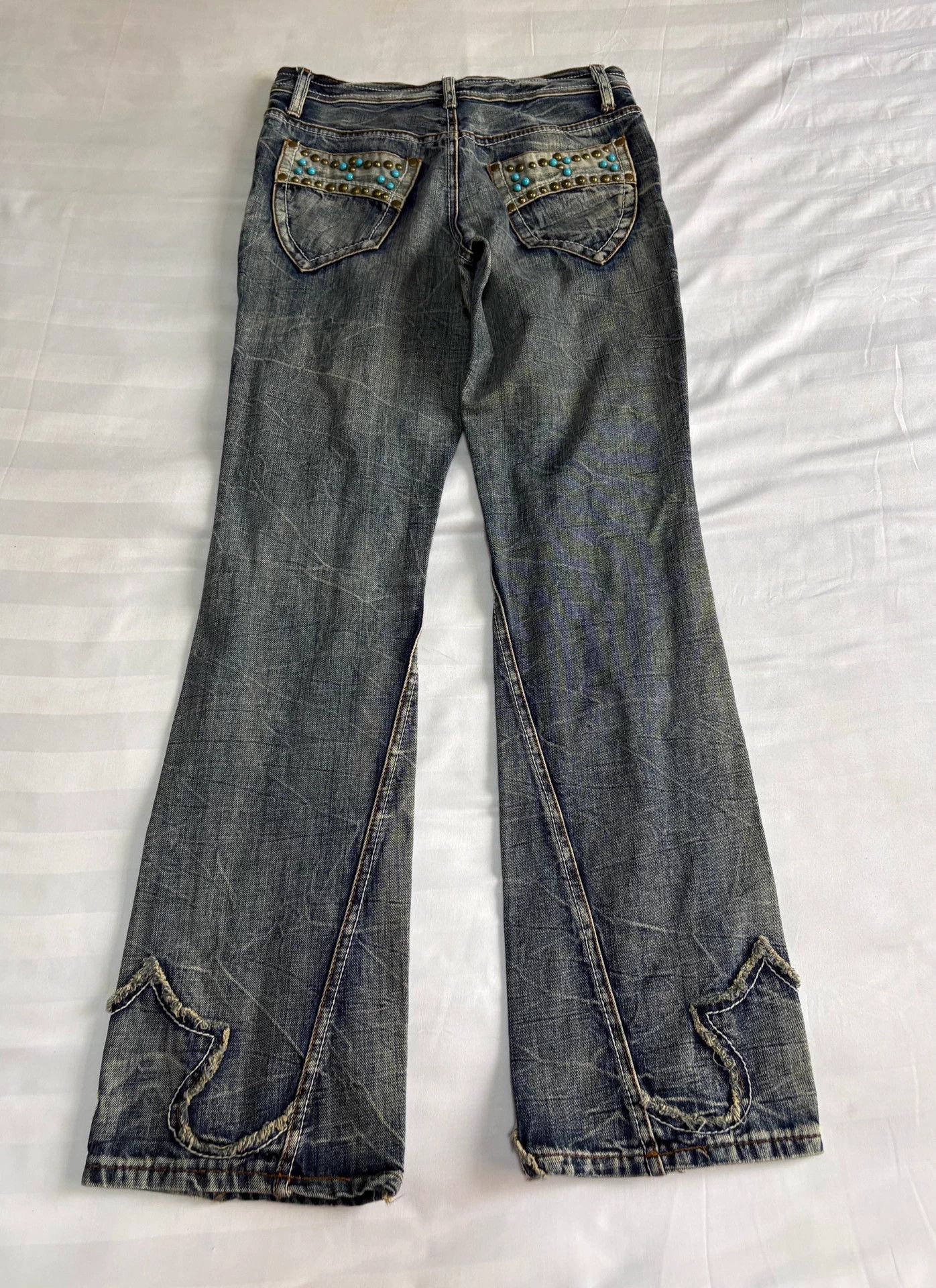 semanticdesign Semanticdesign Jpn Vintage Paneled Distressed Jeweled Denim Size US 29 - 2 Thumbnail
