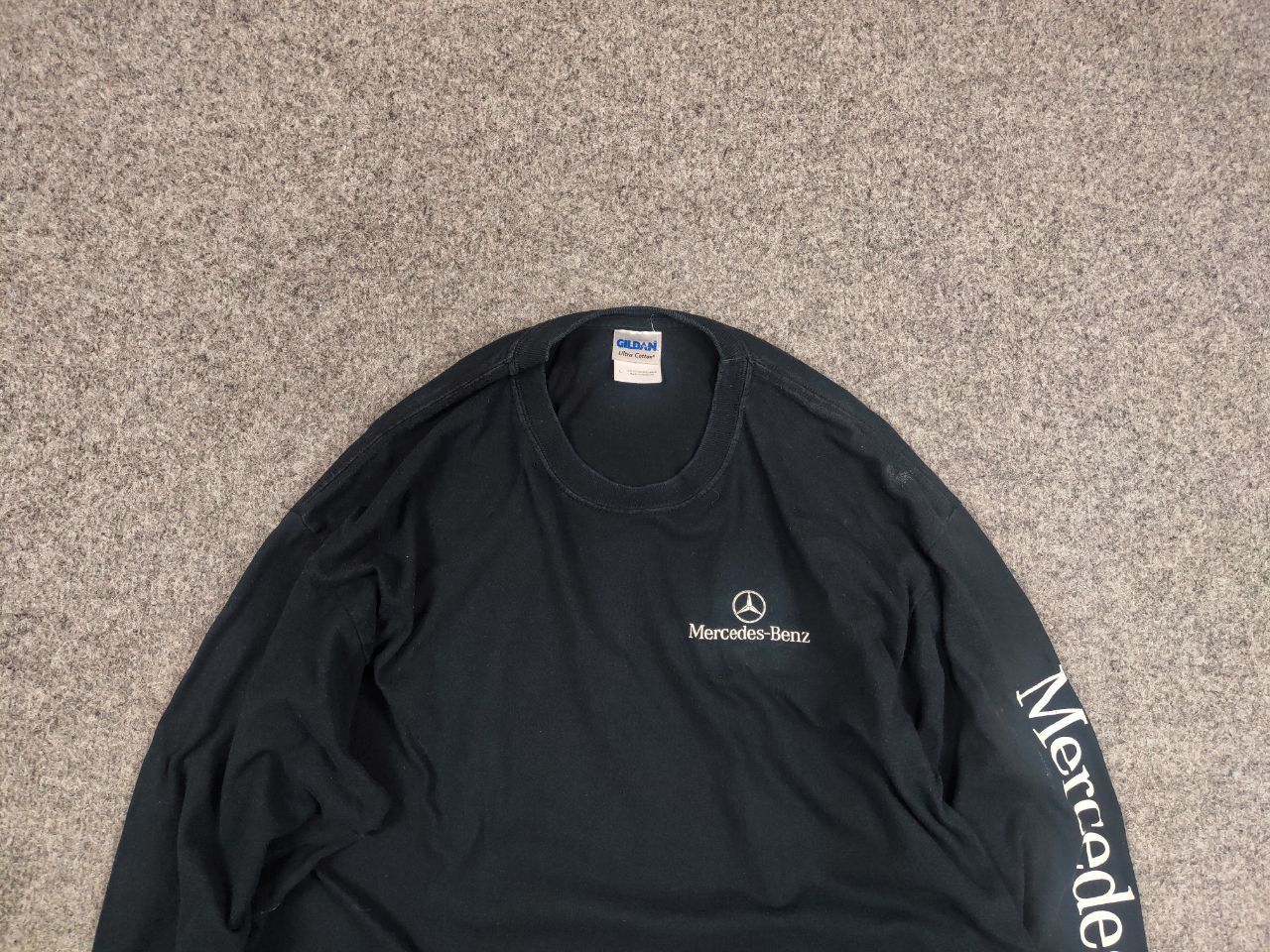 Mercedes-Benz Vintage 90's Mercedes Benz Logo Long Sleeve Faded Black Size US M / EU 48-50 / 2 - 8 Thumbnail