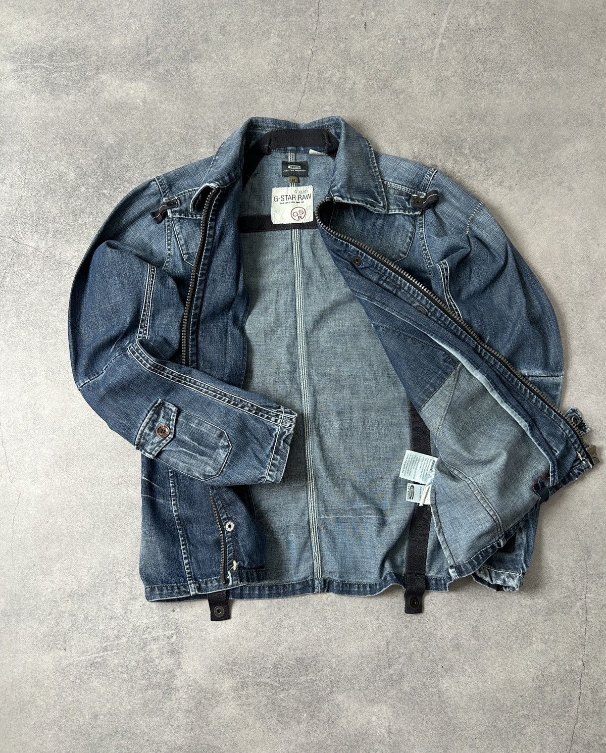 G-Star Vintage G-Star 00s denim bikers jacket mens Size US M / EU 48-50 / 2 - 3 Thumbnail