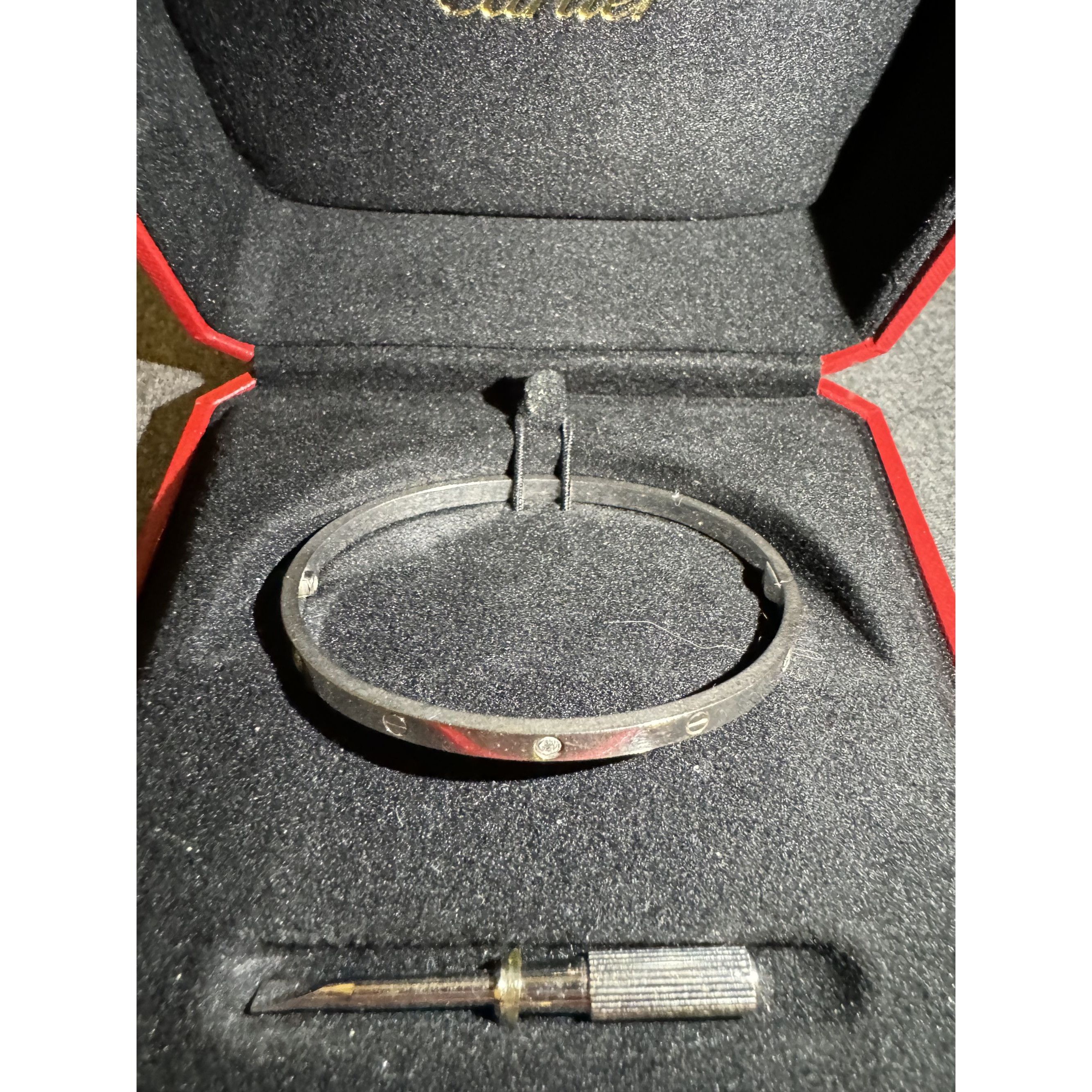 Cartier Love Bracelet 18K White Gold W/ Diamonds With Certif
