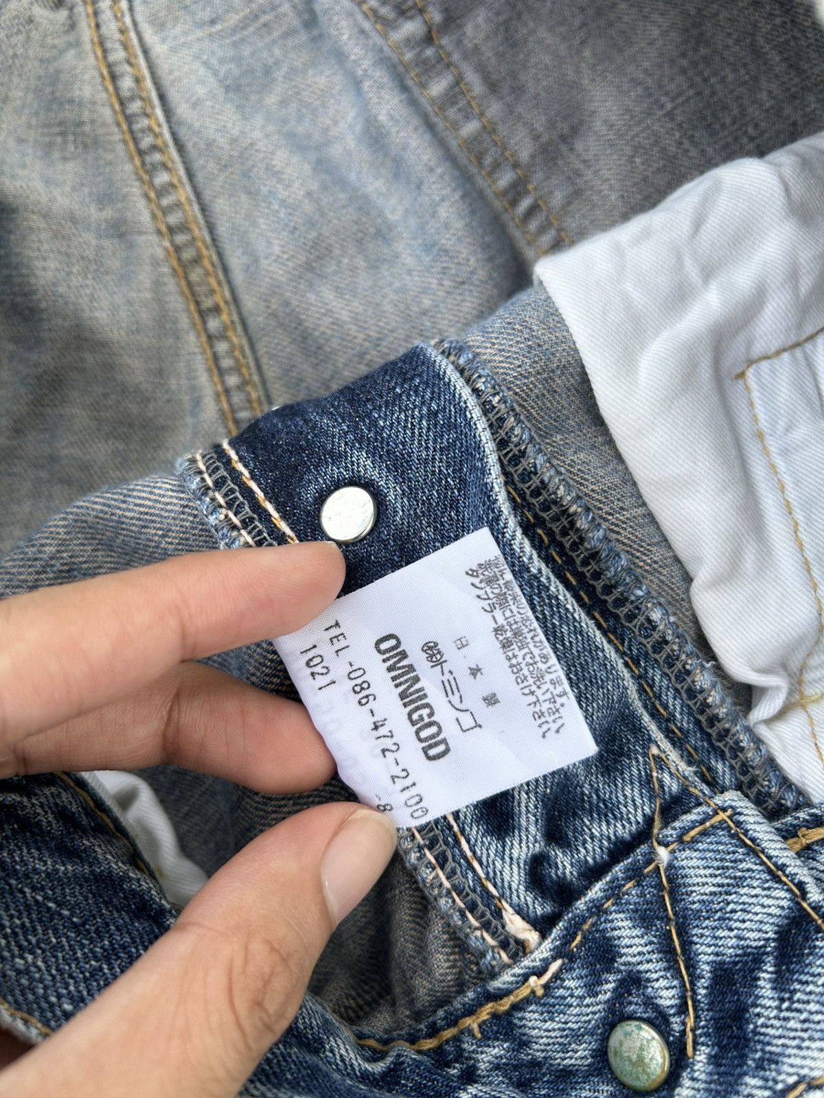 Kapital Thrashed Vintage OMNIGOD Selvedge Denim Jeans Size US 31 - 5 Thumbnail