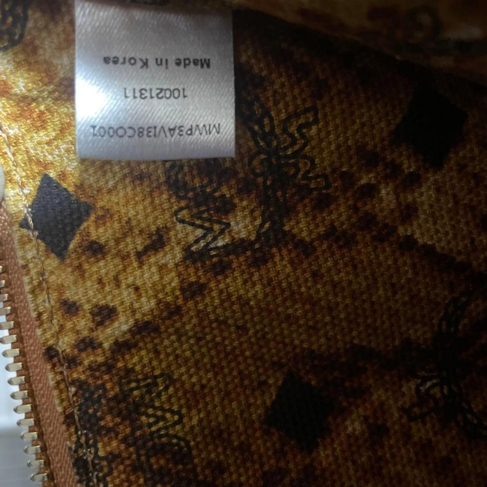 MCM MCM - Brown Monogrammed Leather Handbag Size ONE SIZE - 6 Thumbnail