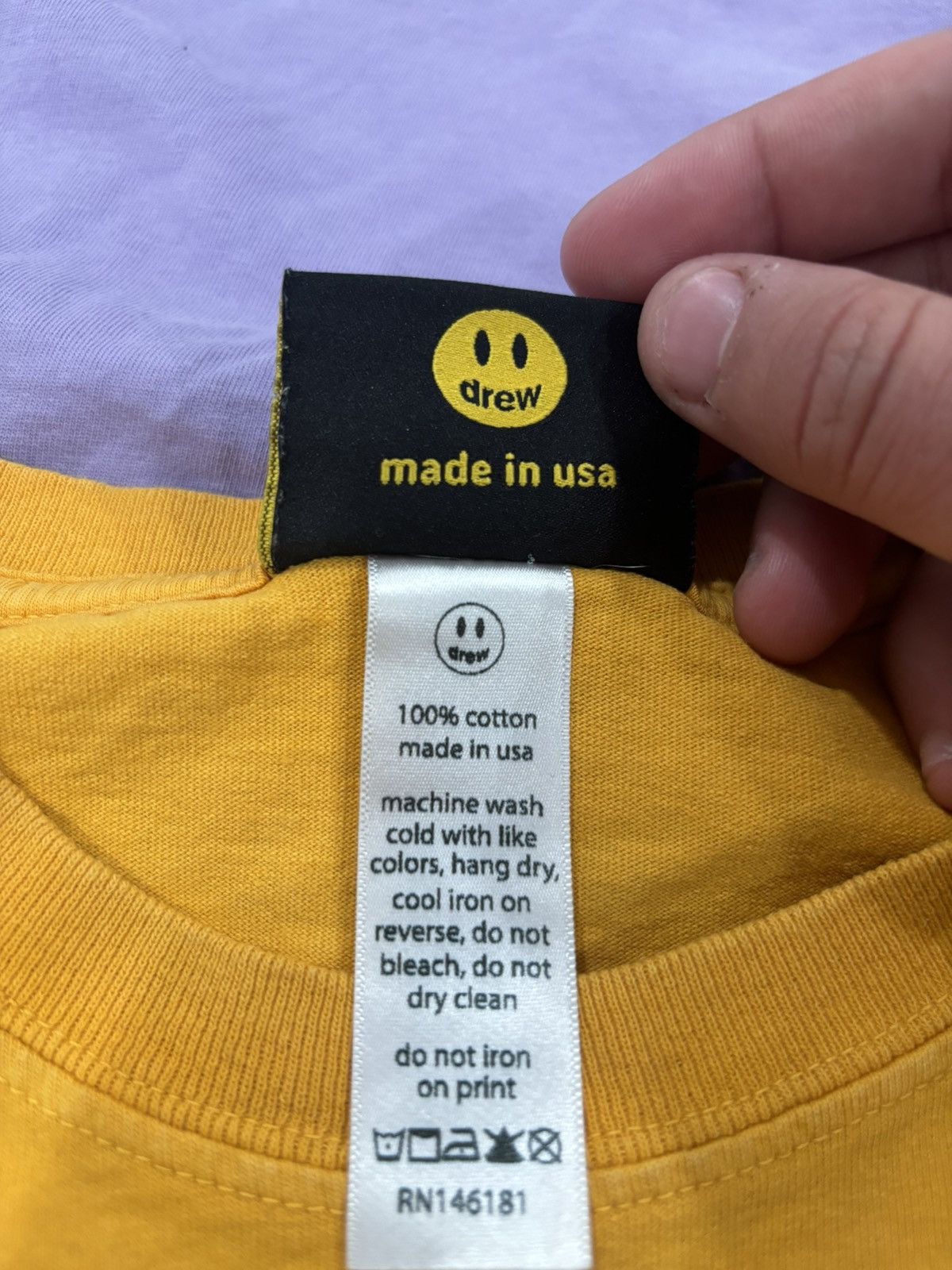 Drew House Drew house yellow t shirt Size US L / EU 52-54 / 3 - 3 Thumbnail