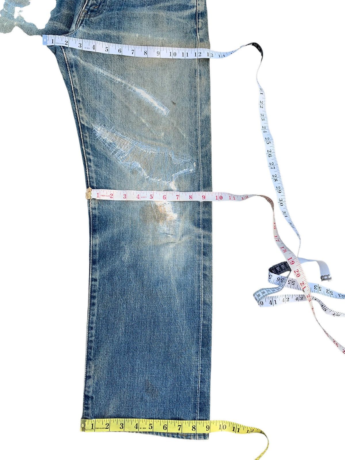 Levi's VINTAGE LEVIS 504Z BIG E TRASHER SELVEDGE DISTRESSED DENIM Size US 30 / EU 46 - 24 Thumbnail