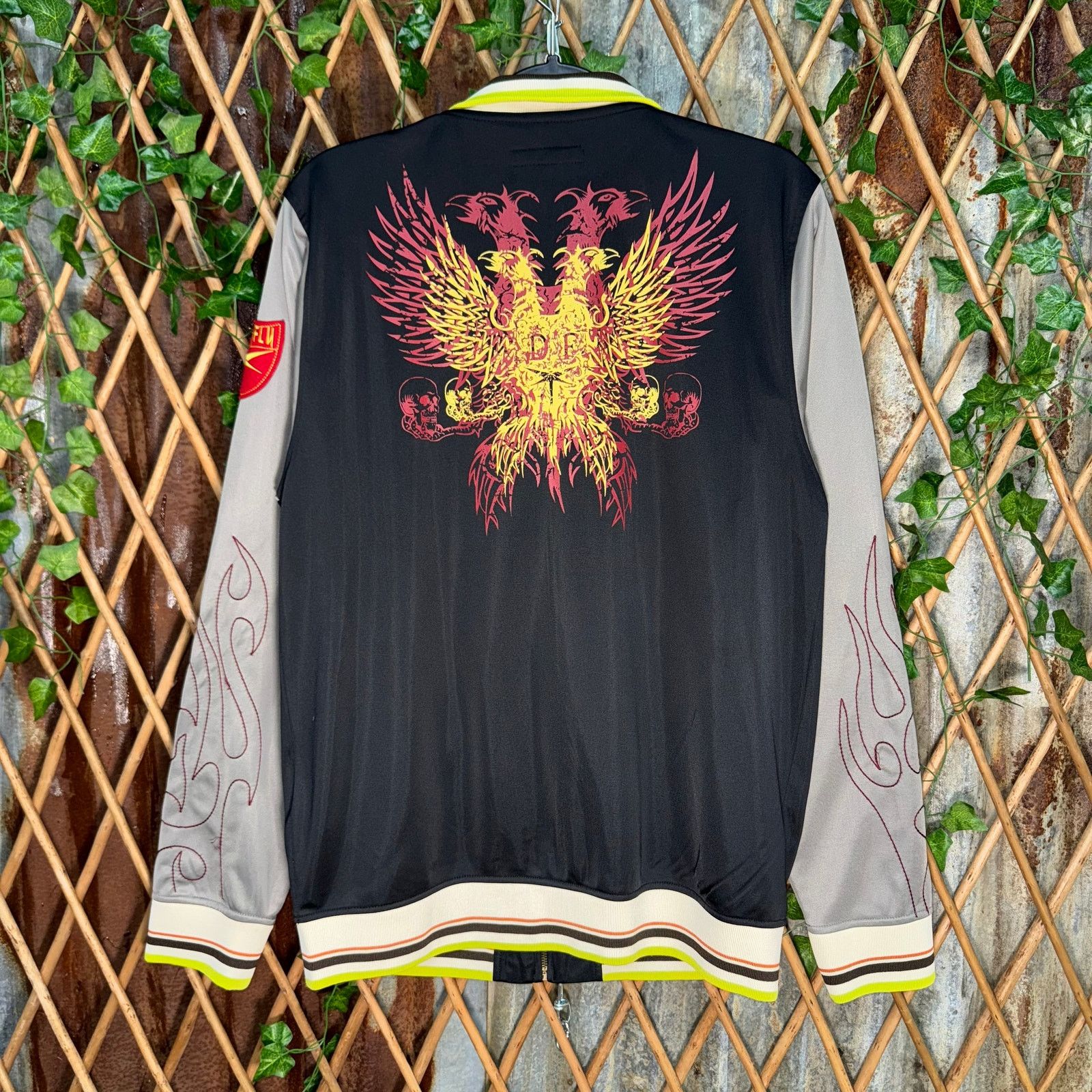 Dragonfly Vintage Y2K dragonfly grunge 00s flame zip up track jacket Size US XL / EU 56 / 4 - 1 Thumbnail