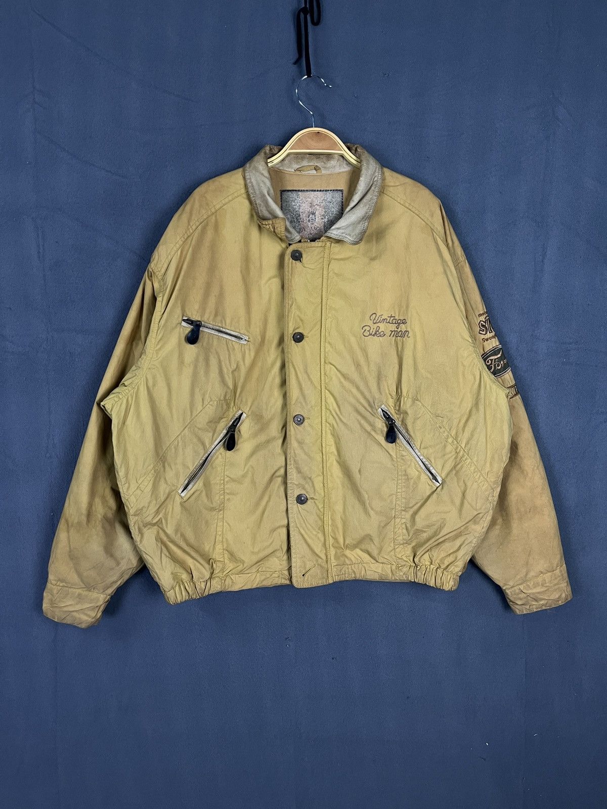 Sports Specialties × Vintage Vintage Swooplex Bike Man Baggy Jacket Size US L / EU 52-54 / 3 - 1 Thumbnail