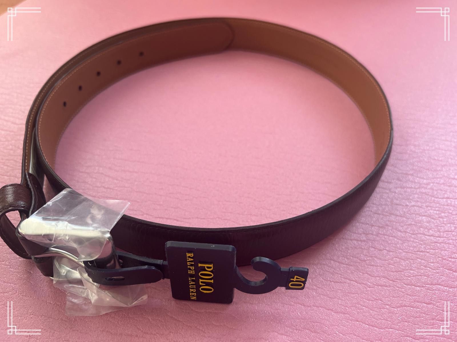 Polo Ralph Lauren Polo Ralph Lauren Brown Leather Belt - Size 40 Size ONE SIZE - 2 Thumbnail