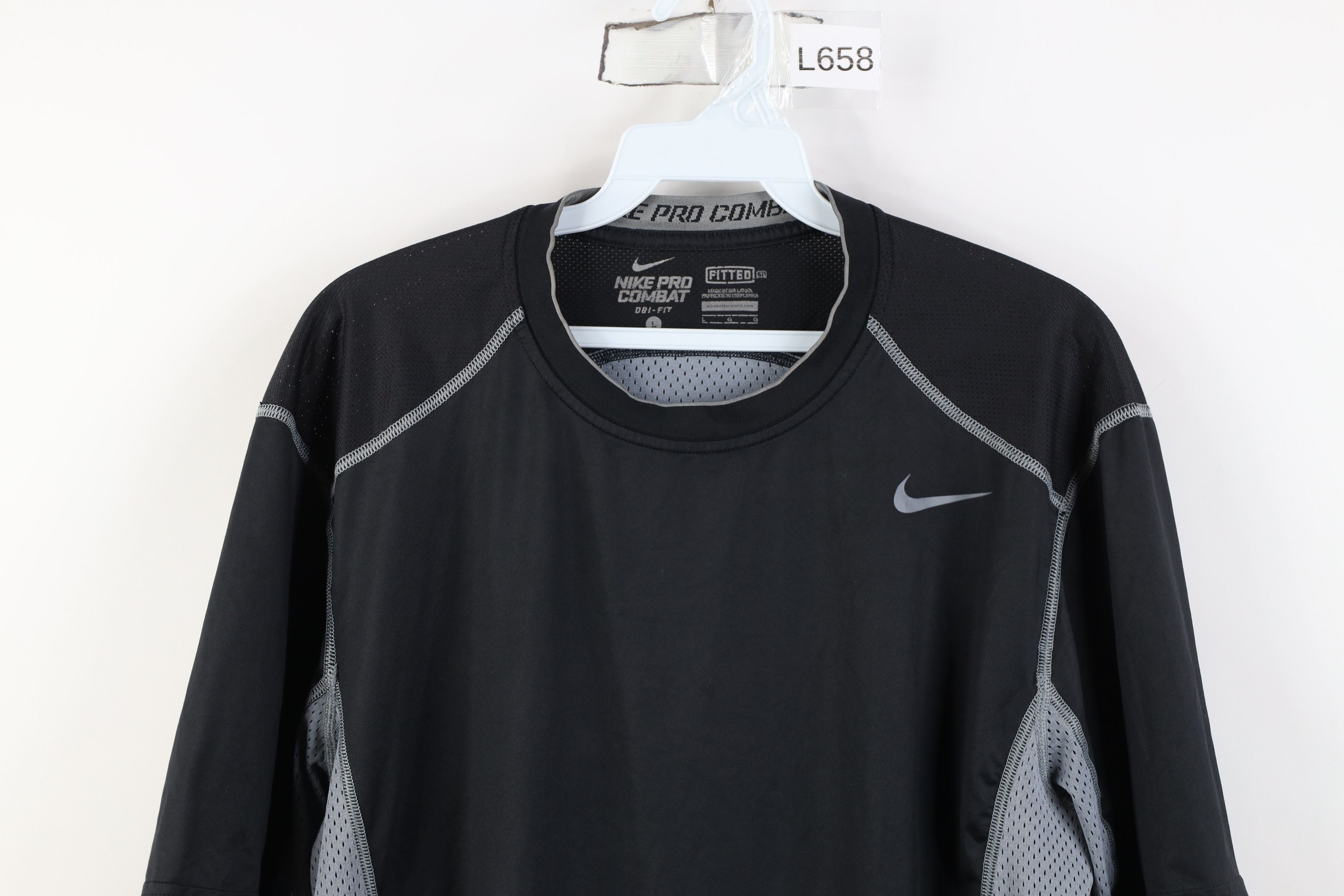 Nike Nike Pro Combat Vented Short Sleeve Training T-Shirt Black Size US L / EU 52-54 / 3 - 2 Thumbnail