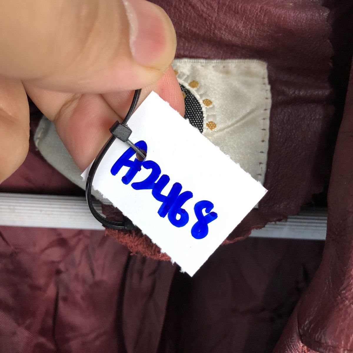 Vintage Alfredo Versace Maroon Leather Jacket #A2468 Size S / US 4 / IT 40 - 10 Thumbnail